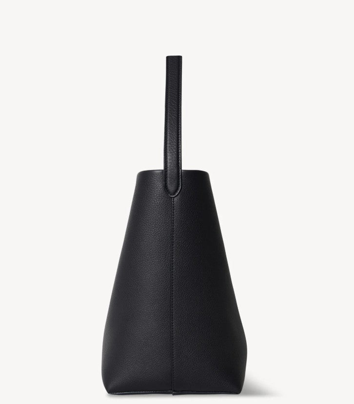 Premium Park Tote Bag - Medium Grain Leather, Stylish Black Handbag for Women | Perfect for Work, Travel & Everyday Use