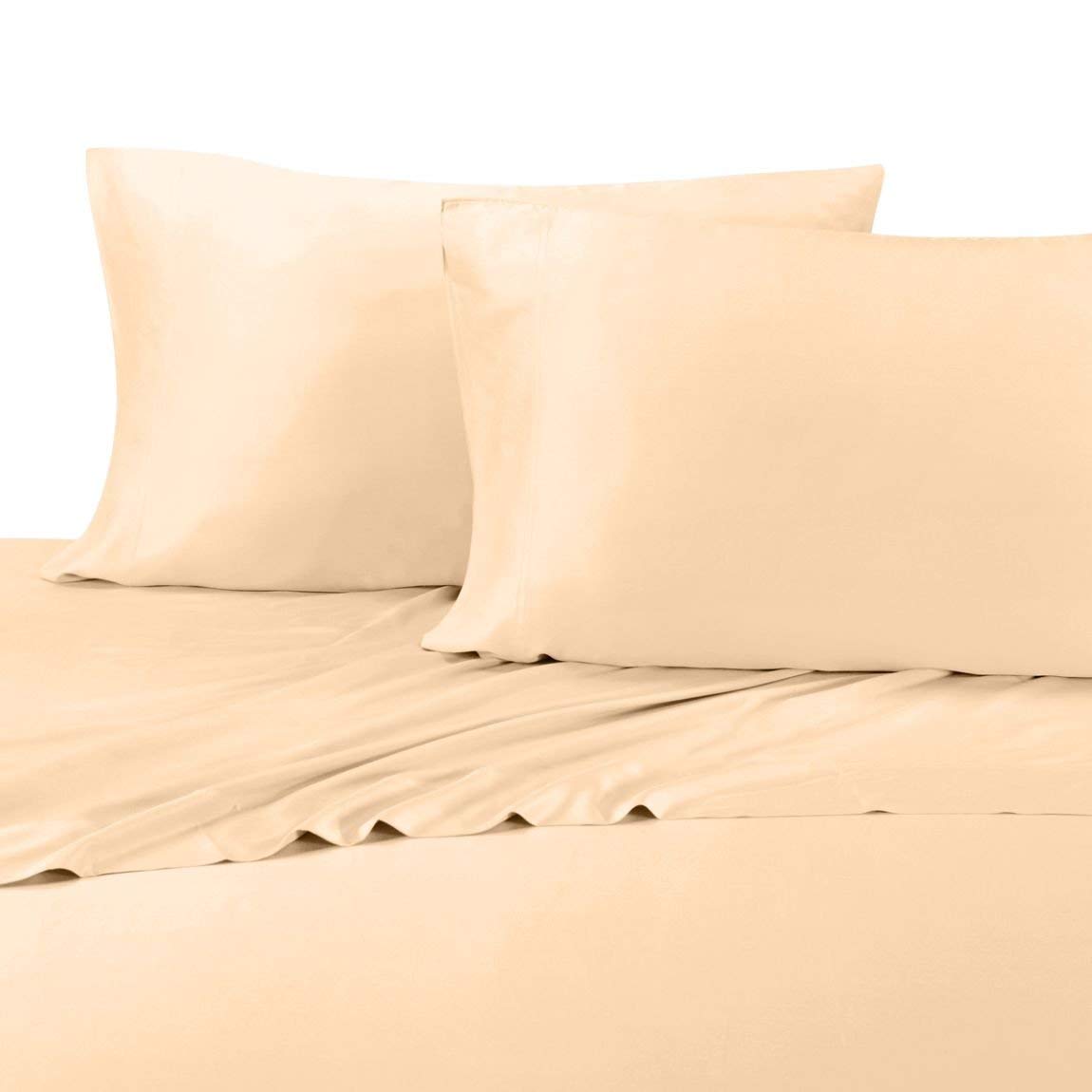 Silky Soft Bamboo Sheets - 600 Thread Count 100% Viscose from Bamboo Split-King Sheet Set (Adjustable King Size) - Breathable & Hypoallergenic for Ultimate Comfort - Perfect for Hot Sleepers & Luxury Bedroom Decor