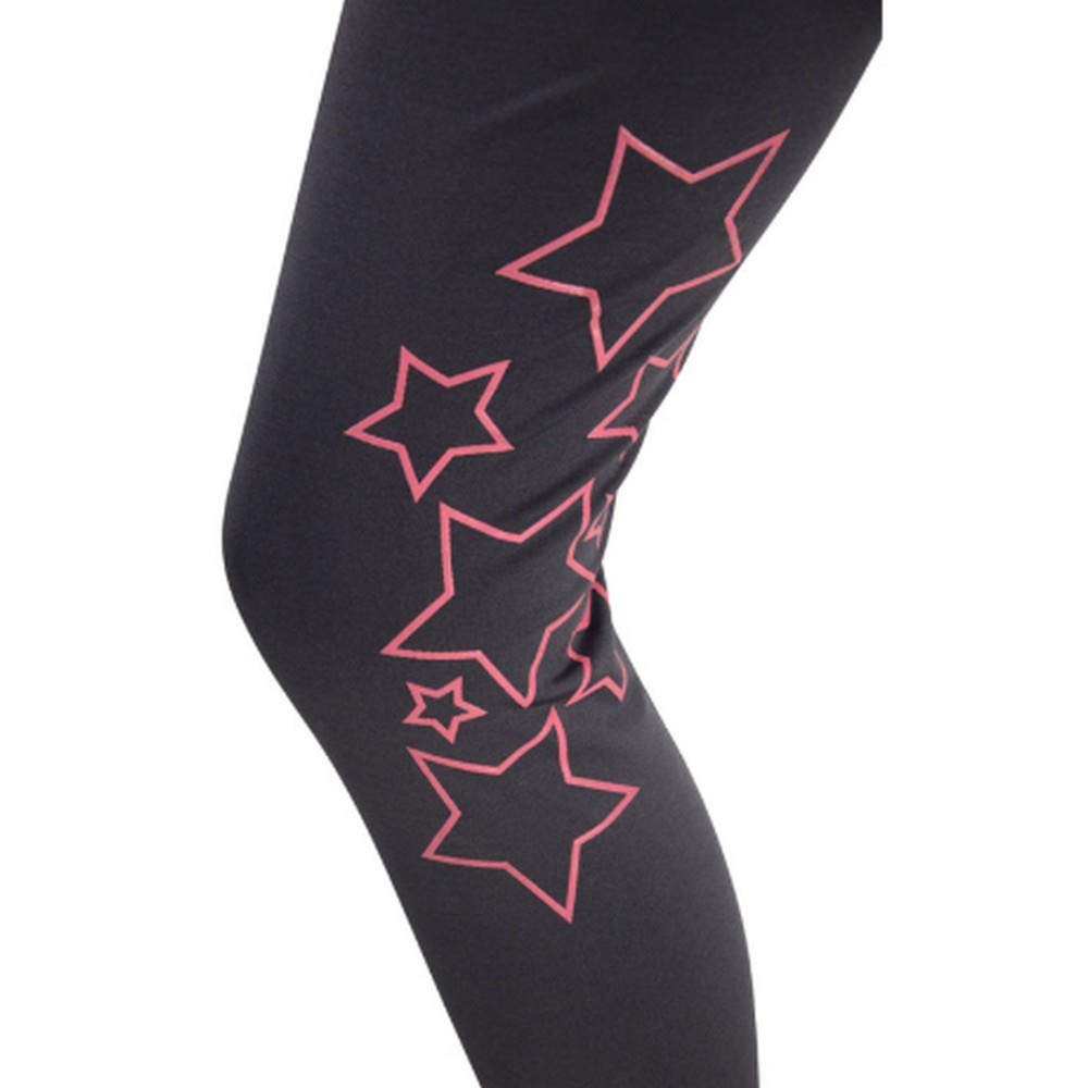 Kids Stella Riding Pantyhose (3-4Y) - Iron Gray/Pink for Equestrian & Play