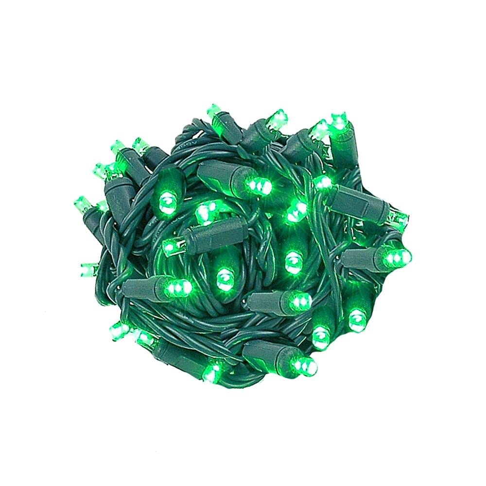 Green LED Christmas Lights - 50 Twinkle Mini Lights, 25ft for Holiday Decor