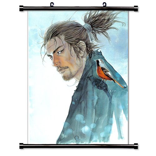 Vagabond Anime Fabric Wall Scroll Poster 16x23 Inches - Japanese Samurai Art Decor for Bedroom, Living Room & Office