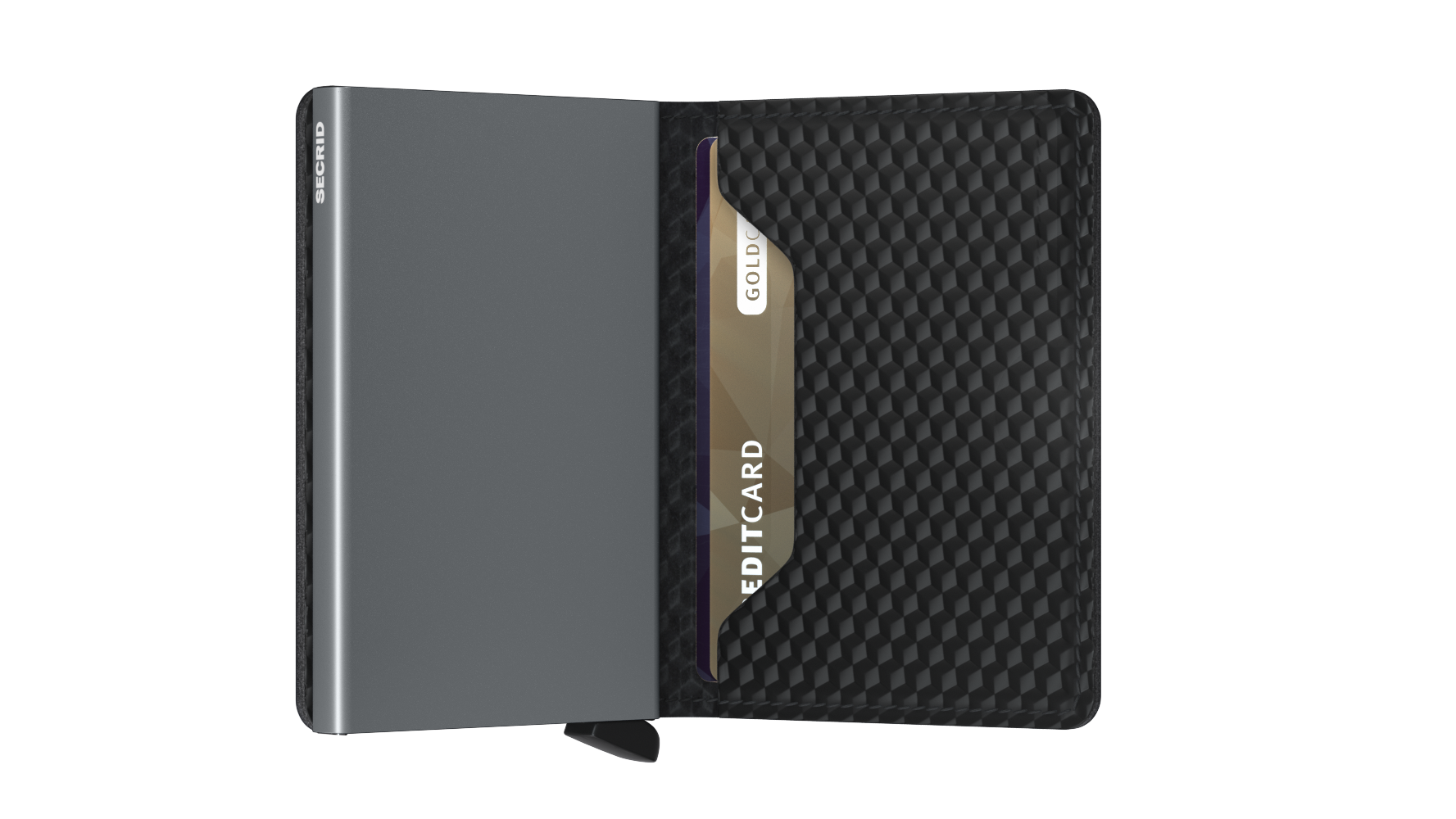 SECRID Slimwallet Cubic Black Titanium - RFID Blocking Minimalist Wallet for Men & Women | Perfect for Travel, Business & Everyday Use