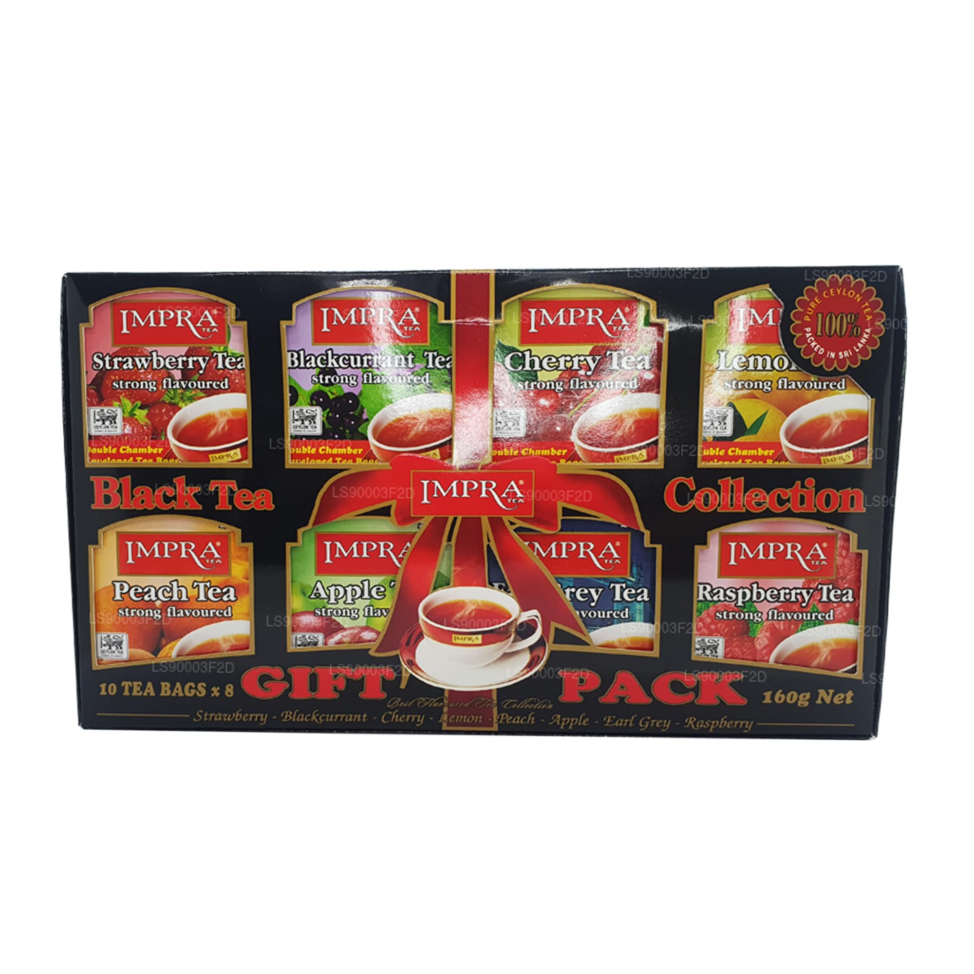 Premium Impra Flavored Black Tea Gift Pack - 8 Delicious Varieties, 80 Count Tea Bags - Perfect for Gifting, Office Use & Relaxing at Home