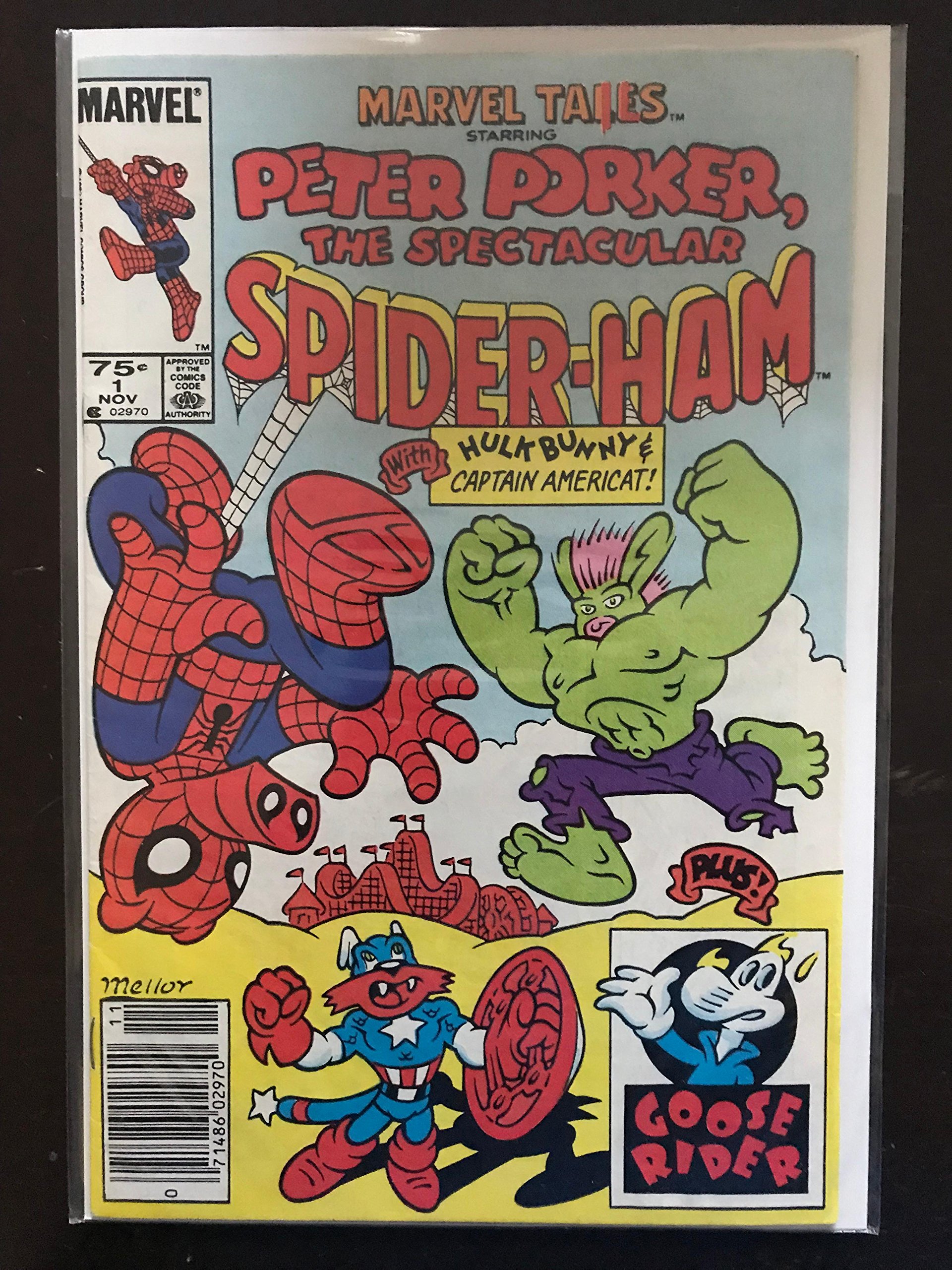 Tails #1 1983 Canadian Newsstand Variant Comic Book - First Appearance of Spider-Ham | Rare Spiderman, Spidergwen Collectible | Perfect for Marvel Fans & Comic Book Collectors - Great for Display, Gifts & Investment