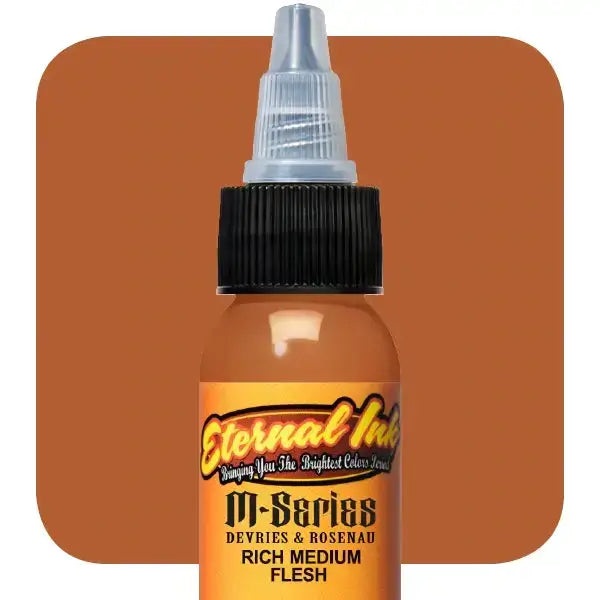 Rich Medium Flesh Eternal Ink - 1 oz Tattoo Ink for Professional Artists | Perfect for Tattoo Studio, Body Art & Permanent Makeup