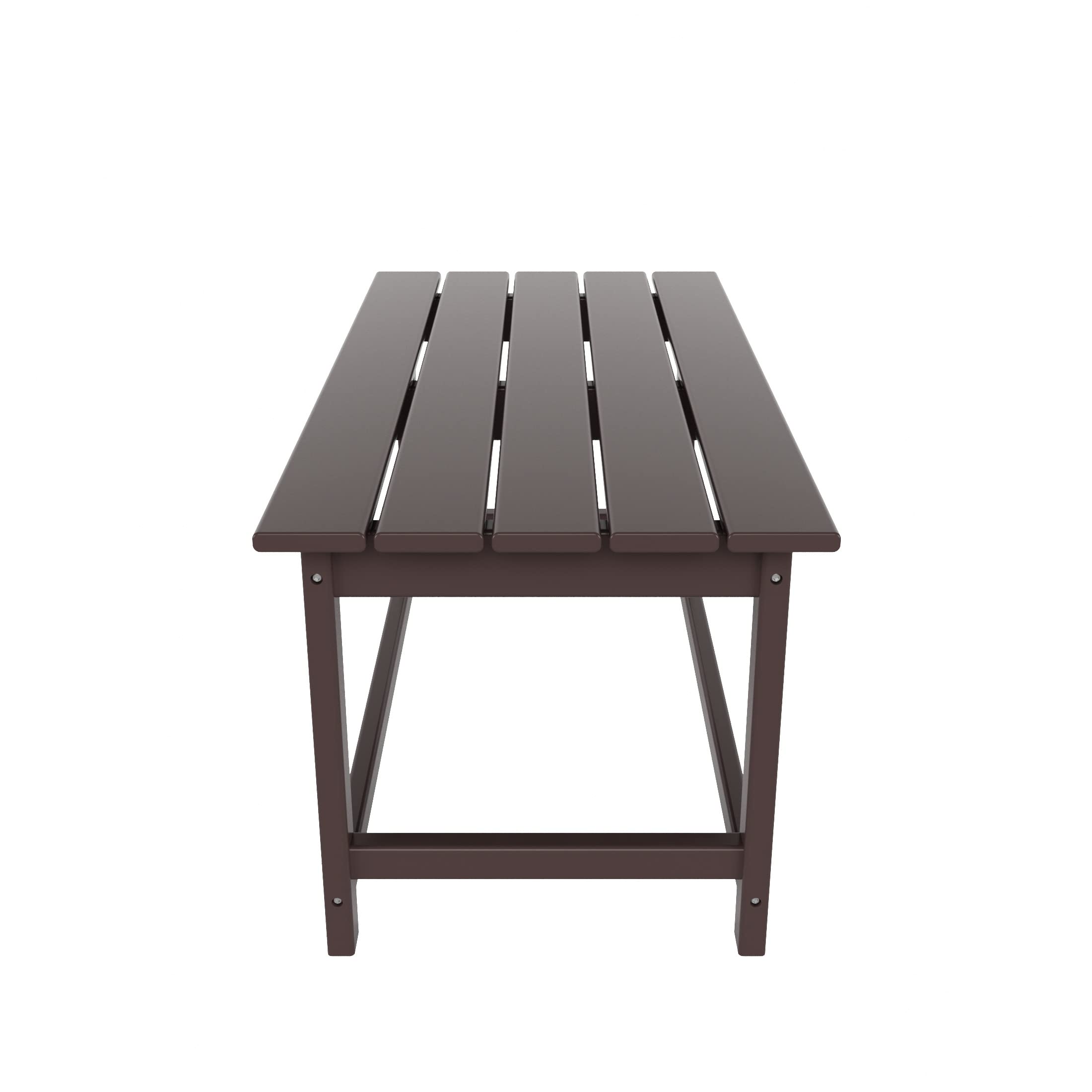 **HDPE Outdoor Drink Table - Weather Resistant Adirondack Conversation Table for Patio, Porch, Balcony - Perfect for Poolside, Seaside & Backyard - Dark Brown**