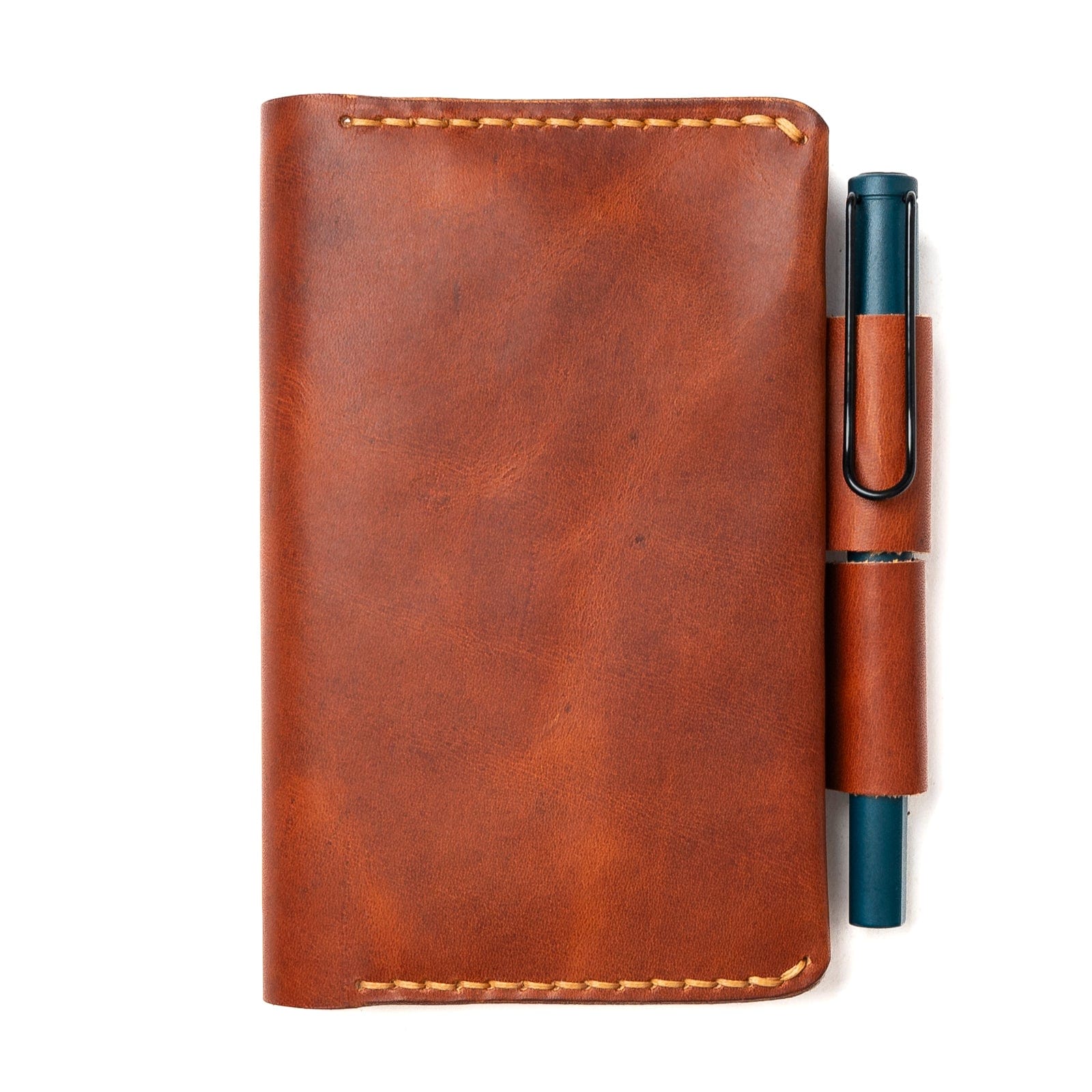 Premium Genuine Leather Moleskine Pocket Notebook Cover - Slim Protective Case for 3.5