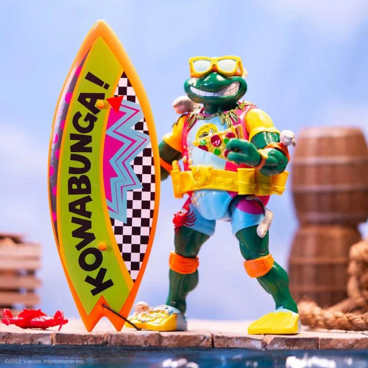 Teenage Mutant Ninja Turtles ULTIMATES! Sewer Surfer Mike Action Figure - Collectible TMNT Toy for Kids & Adults - Perfect for Display, Play & Nostalgic Gift Giving