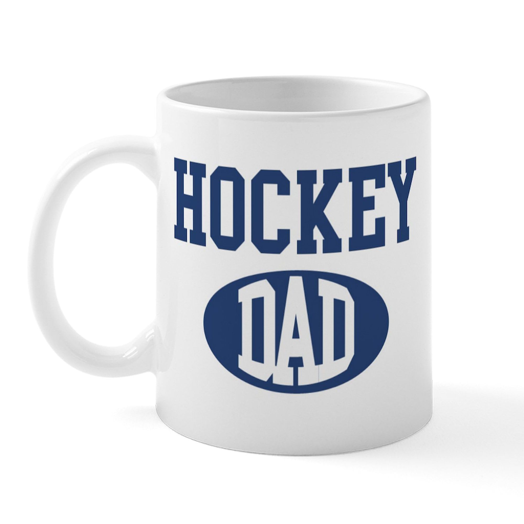Hockey Dad Gift - 11 oz (325 ml) Ceramic Coffee Mug with Handle - Perfect for Father's Day, Birthday & Sports Fans - Ideal for Hot Beverages at Home, Office or Hockey Games