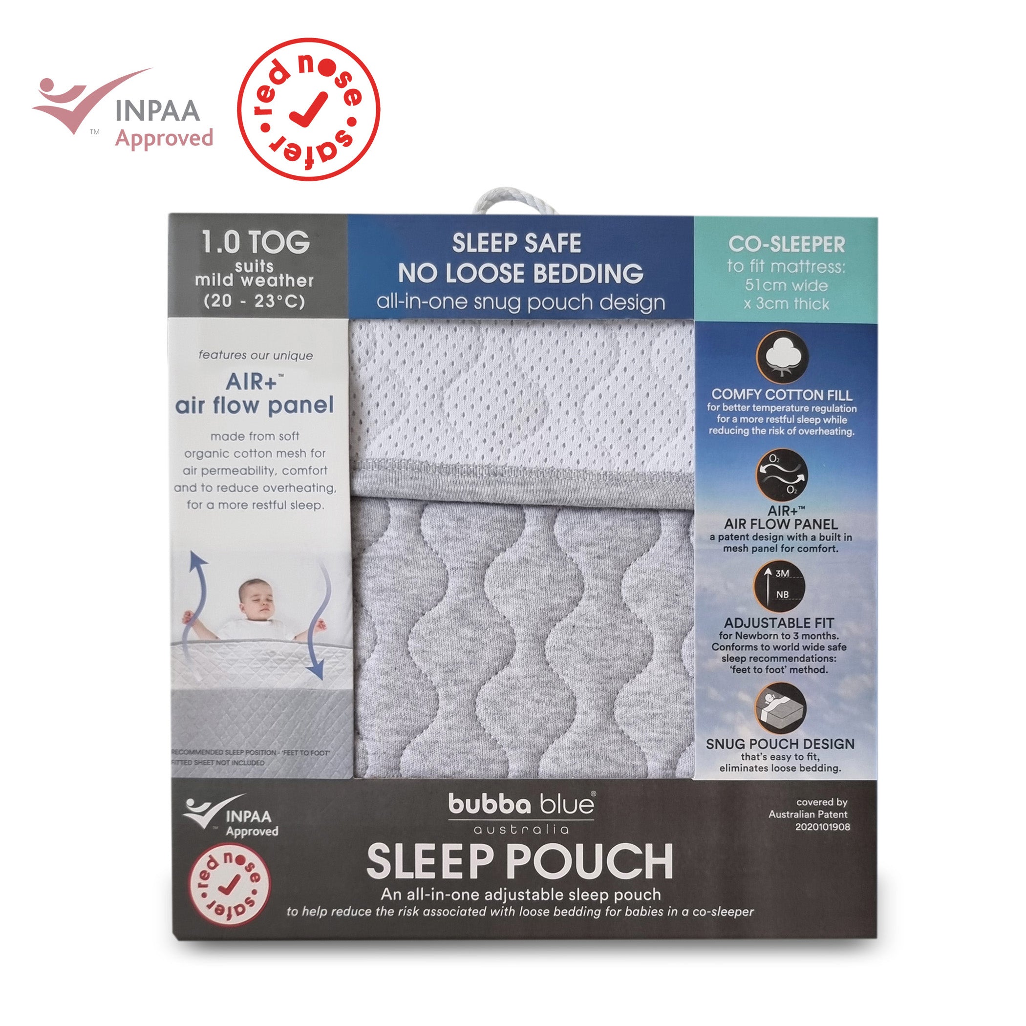 1.0 TOG Baby Sleep Sack - Breathable Co Sleeper & Bedside Bassinet for Newborns - Perfect for Safe Co-Sleeping and Nursery Use
