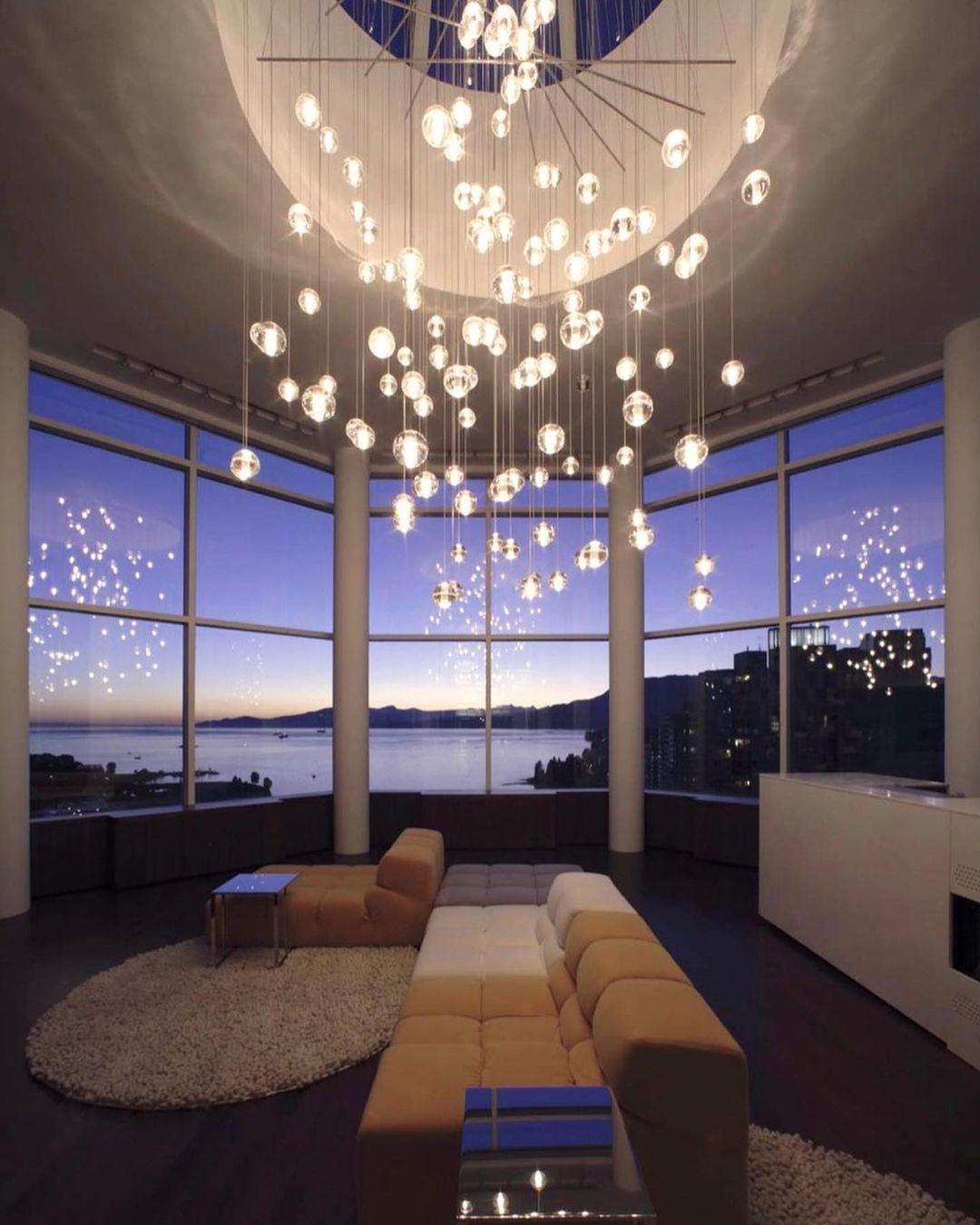 Elegant Ball Crystal Pendant Light - Modern Chandelier for Dining Room, Bedroom & Living Room Decor - Dimmable LED Hanging Light Fixture