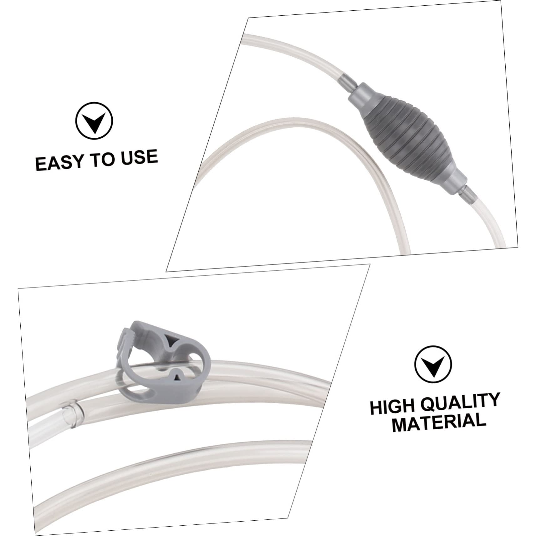 Balacoo Aquarium Gravel Cleaner and Water Changer - Turtle Tank Vacuum Cleaner with Plastic Hose for Fish Tank Maintenance | Ideal for Water Changing, Debris Removal & Aquarium Cleaning (Grey)