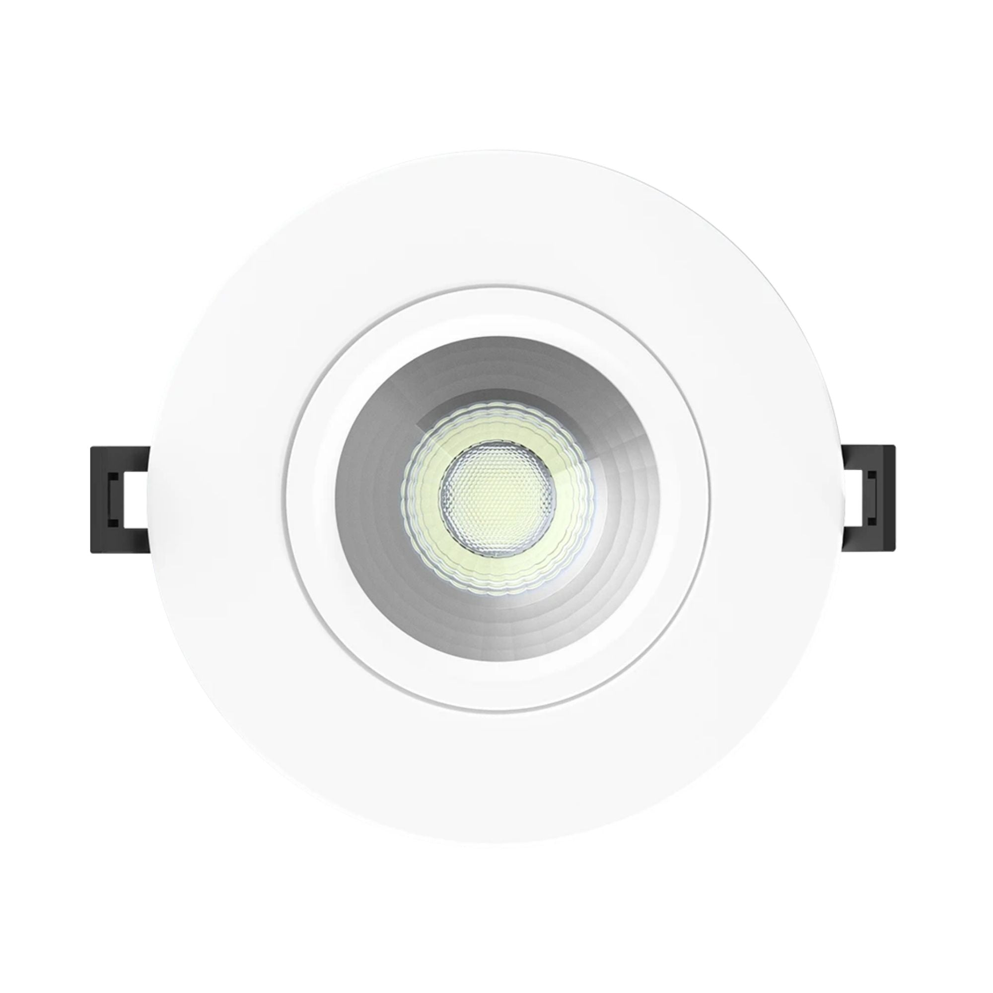 4 Pack Canless Gimbal Downlight 1050 Lumens 5 CCT Adjustable 38° Beam Angle White Floating Trim for Kitchen, Living Room, Bedroom & Office Lighting