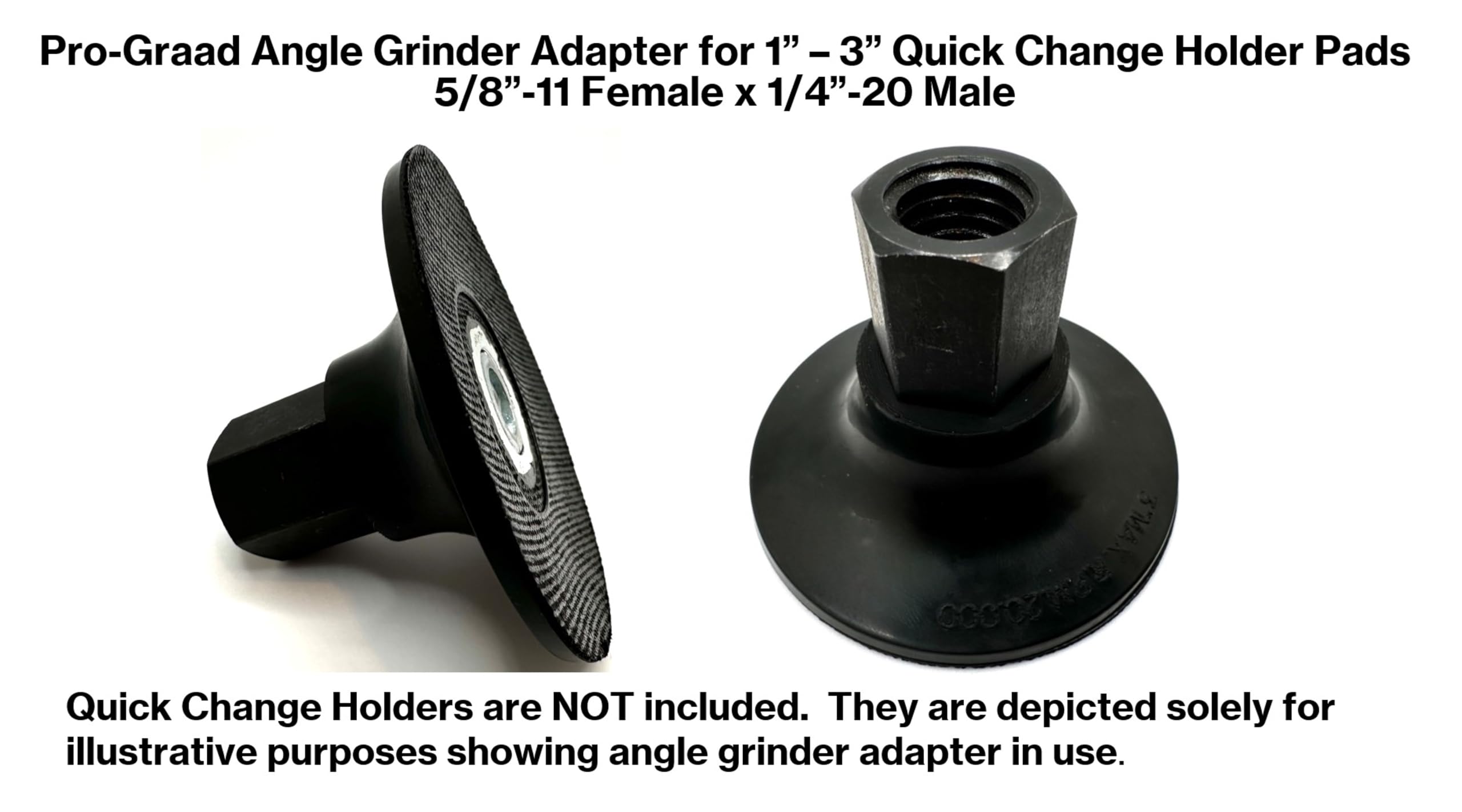 5/8-11 Female to 1/4-20 Male Angle Grinder Adapter - Compatible with Roloc, Roll Lock, Type R & S 1