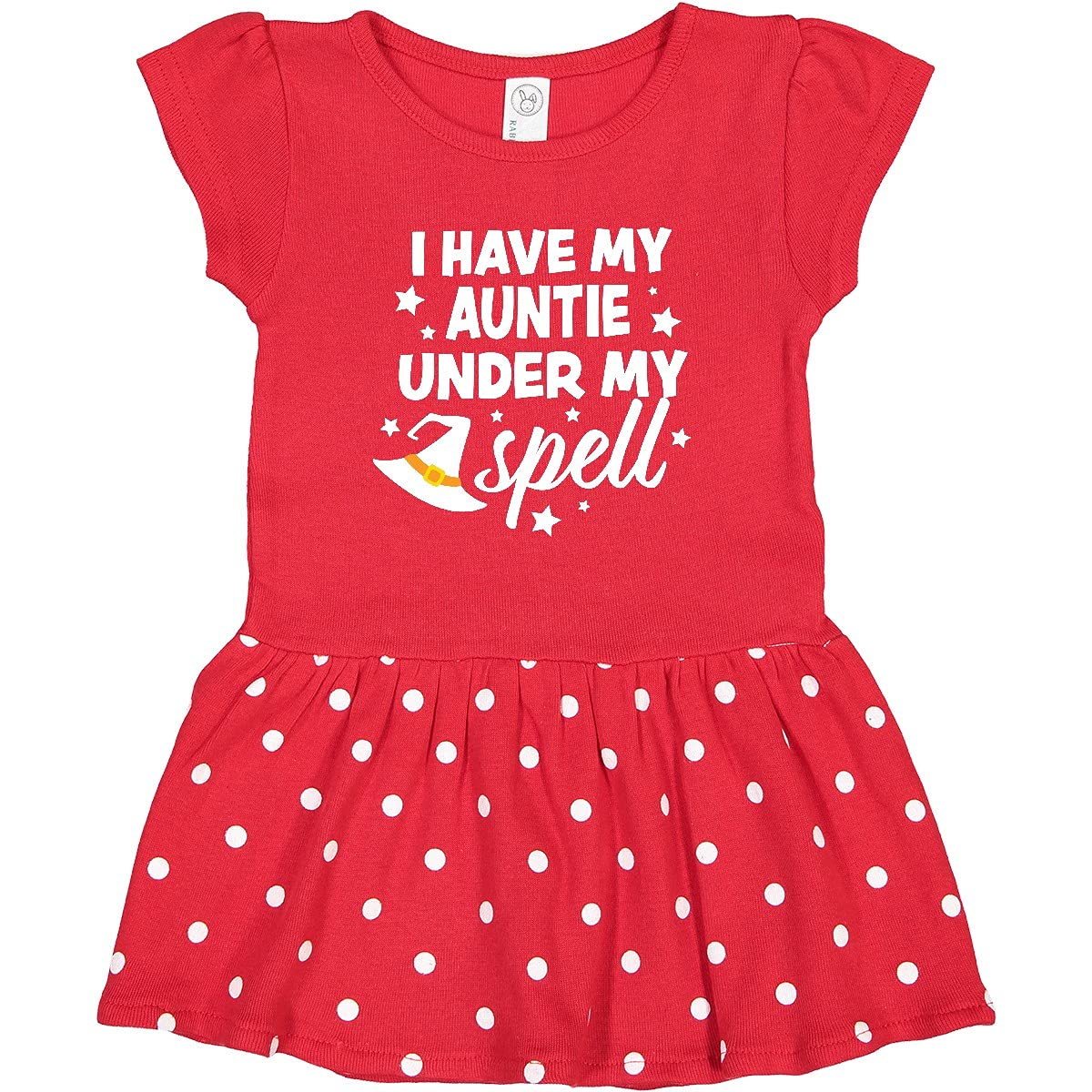 Inktastic 'I Have My Auntie Under My Spell' Cute Witch Hat Toddler Dress - Perfect for Halloween, Costume Parties & Witch-Themed Photoshoots