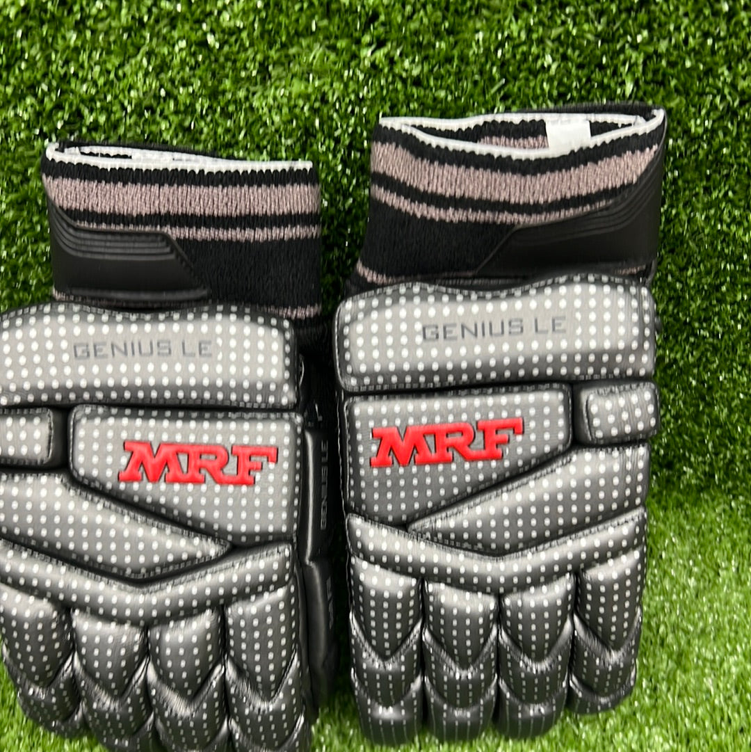 MRF Genius LE Adult Cricket Batting Gloves - Premium Leather Protection for Cricket Players - Perfect for Practice & Match Play