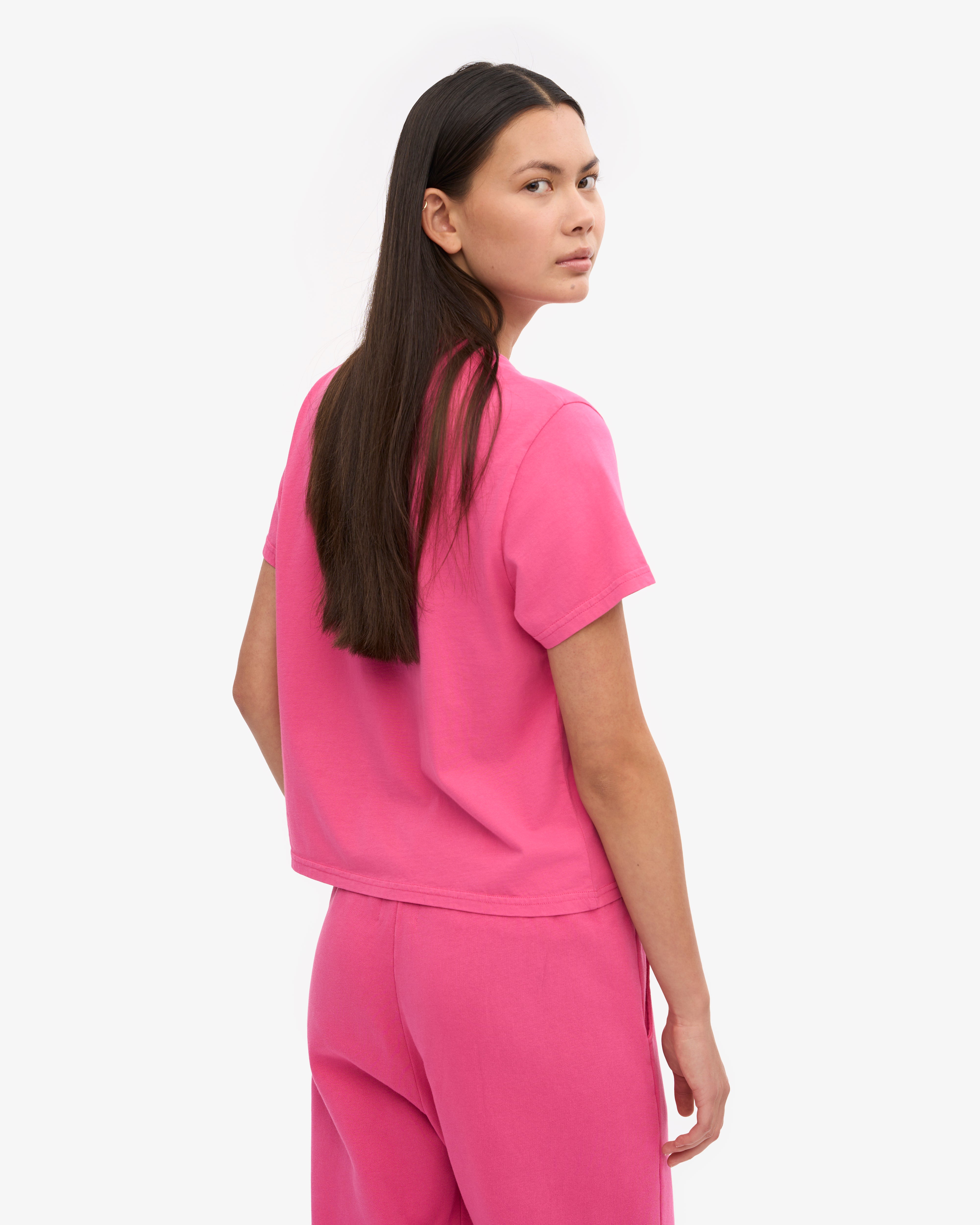 Organic Boxy Crop Tee - Soft Cotton Women's T-Shirt in Bubblegum Pink | Casual Wear, Street Style, Summer Outfits