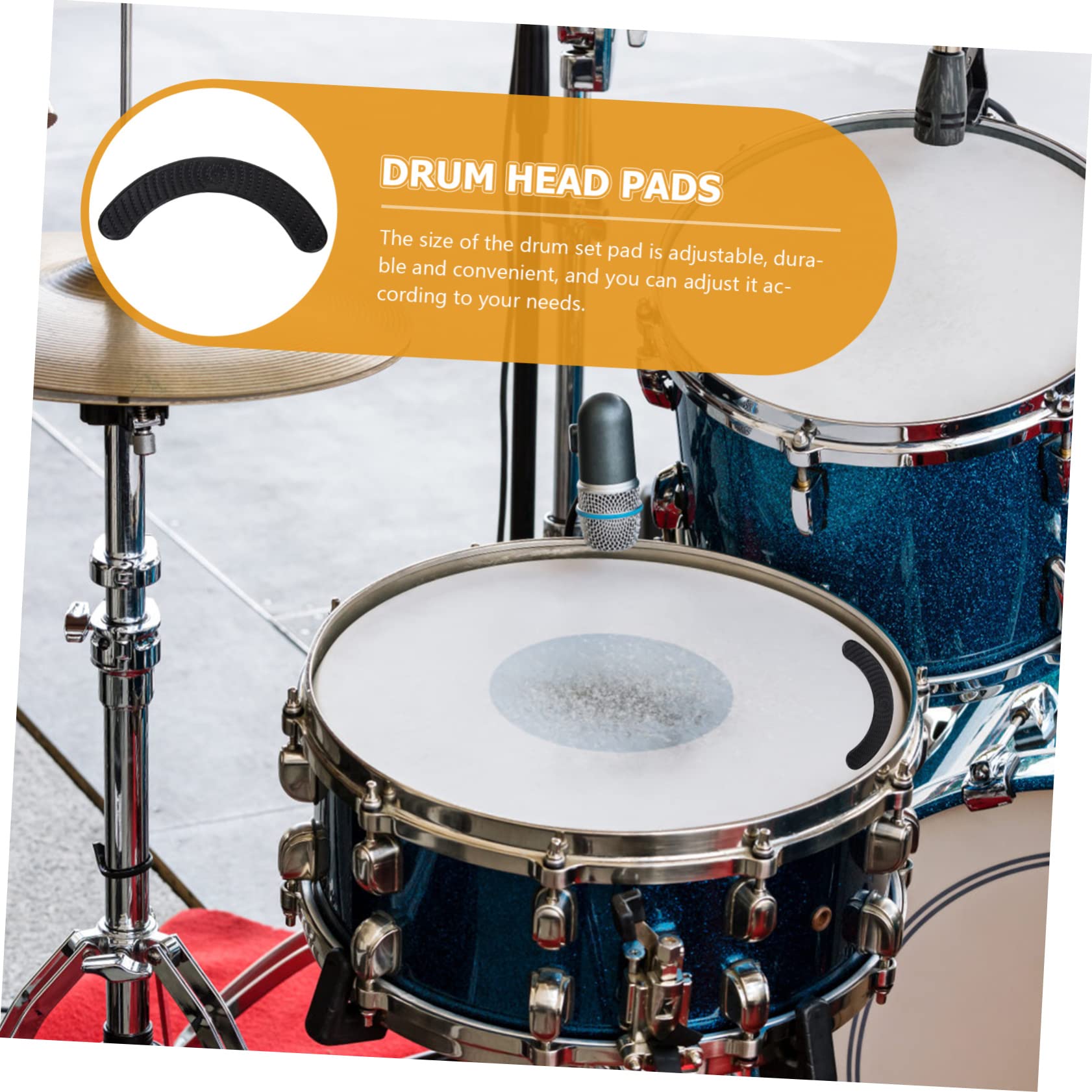SUPVOX 14-Piece Moon Gels Drum Mute Pads - Professional Drum Dampeners & Snare Drum Mufflers for Noise Reduction - Perfect for Practice, Recording Studios, and Live Performances