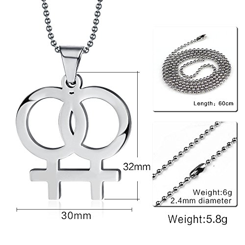 Lesbian Pride Necklace for Women - LGBTQ+ Jewelry Gift for Girlfriend, Wife & Friends - Perfect for Weddings, Birthdays & Christmas - Elegant & Meaningful Accessory for Everyday Wear & Special Occasions