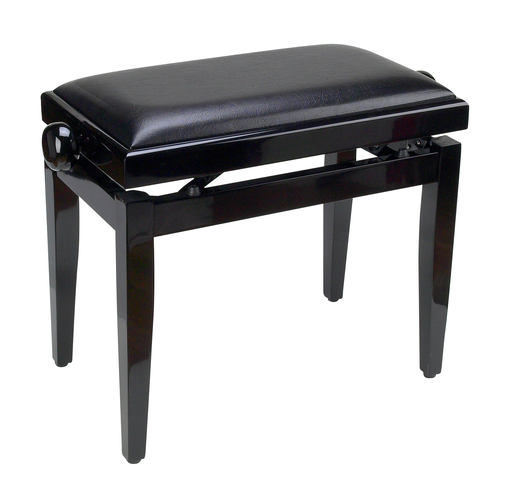 AP Deluxe Adjustable Height Piano Bench - Black - Perfect for Home, Studio & Music Classrooms - Comfortable Seating for Piano Players & Musicians