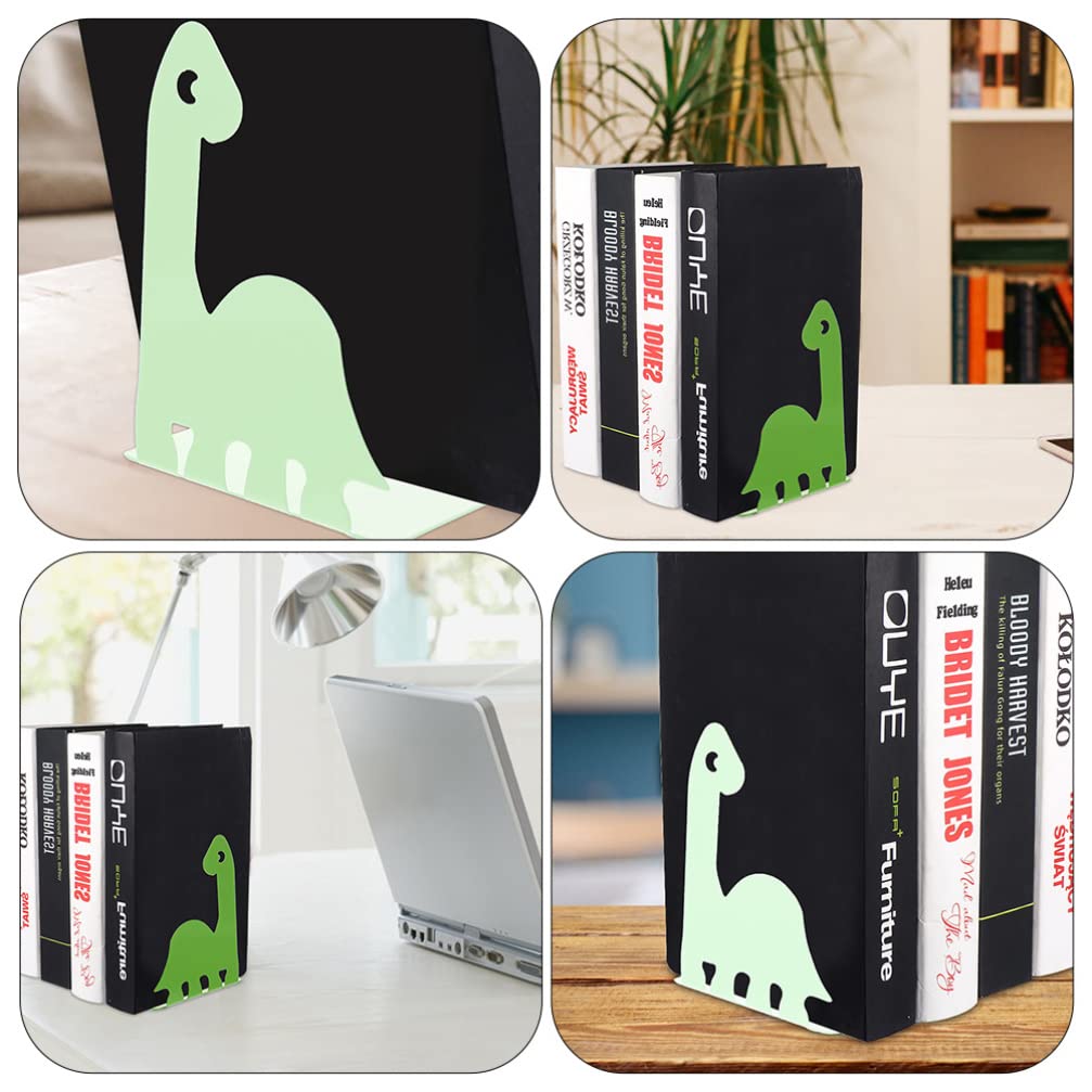 Cute Animal Bookends for Kids - 2 Pairs Heavy Duty Book Holders for Bookshelves & Desks - Fun Book Supports for Children's Room, Classroom & Student Study Area - Perfect for Organizing Books, Toys & School Supplies