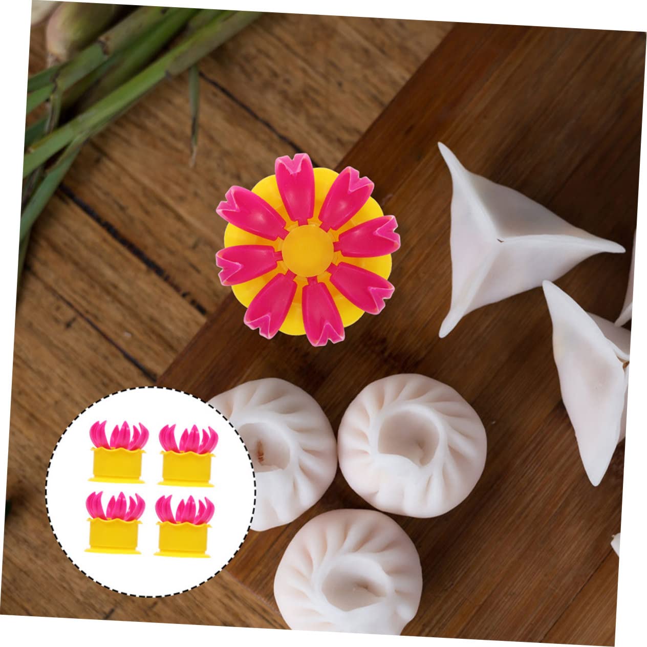 BESTOYARD 4-Piece Steamed Bun Maker Set - Baozi, Dumpling & Pastry Mold for Homemade Buns, Pies & Desserts | Durable Plastic Cooking Gadget for Asian Cuisine | Perfect for Meal Prep, Party Snacks & Family Cooking