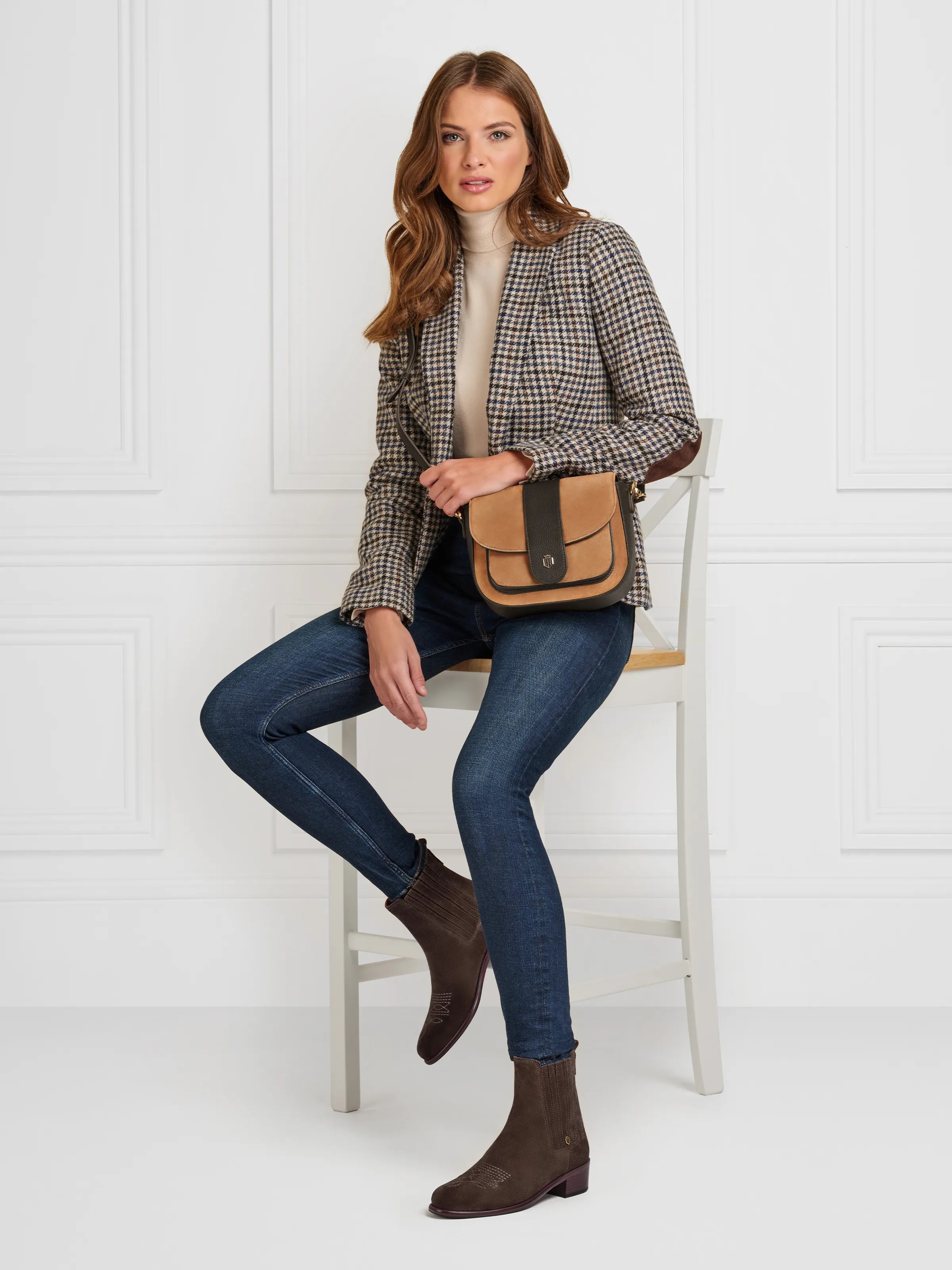 Rockingham Chelsea Boots for Women - Genuine Leather Chocolate Brown Ankle Boots - Comfortable & Stylish for Fall, Winter & Everyday Wear
