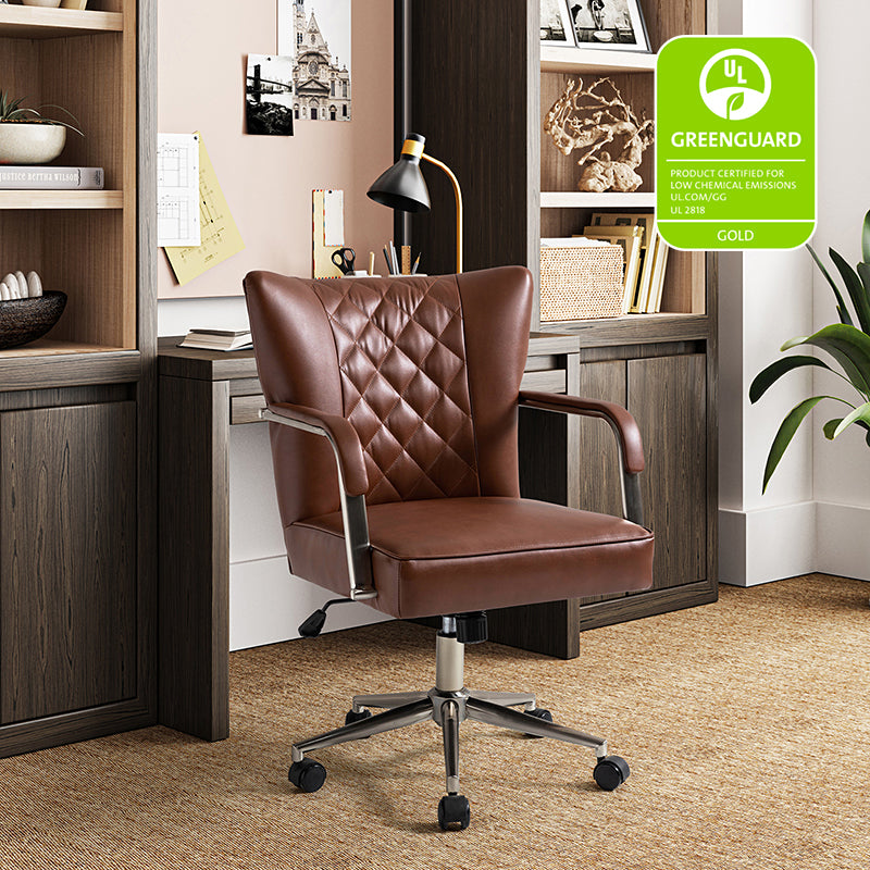 Egmont Waterproof 360 Degree Swivel Office Task Chair - Ergonomic Desk Chair for Home & Office Workspace, Gaming, and Study