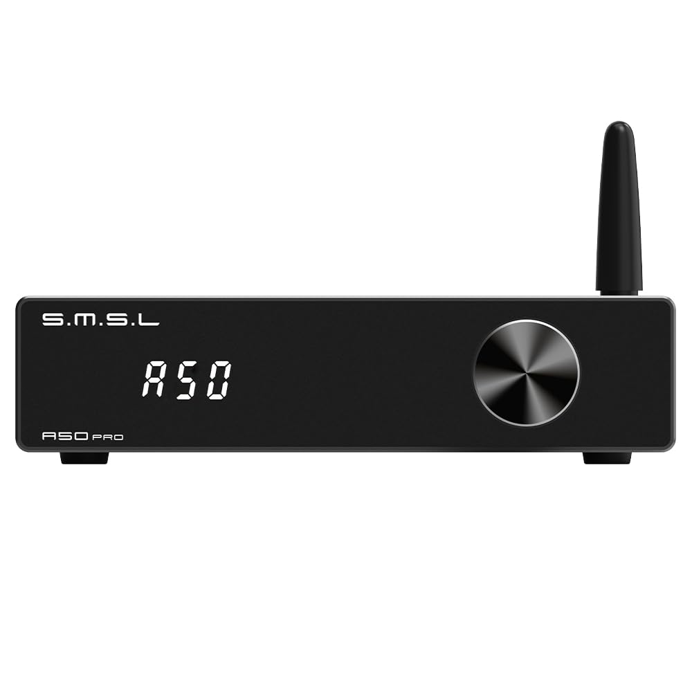S.M.S.L A50Pro 2.1 Channel HiFi Bluetooth 5.0 Stereo Audio Amplifier with LPF/HPF, 100W Bass Output, HDMI (ARC) Support, MA12070P Chip - Perfect for Home Theater, Gaming & Music Systems
