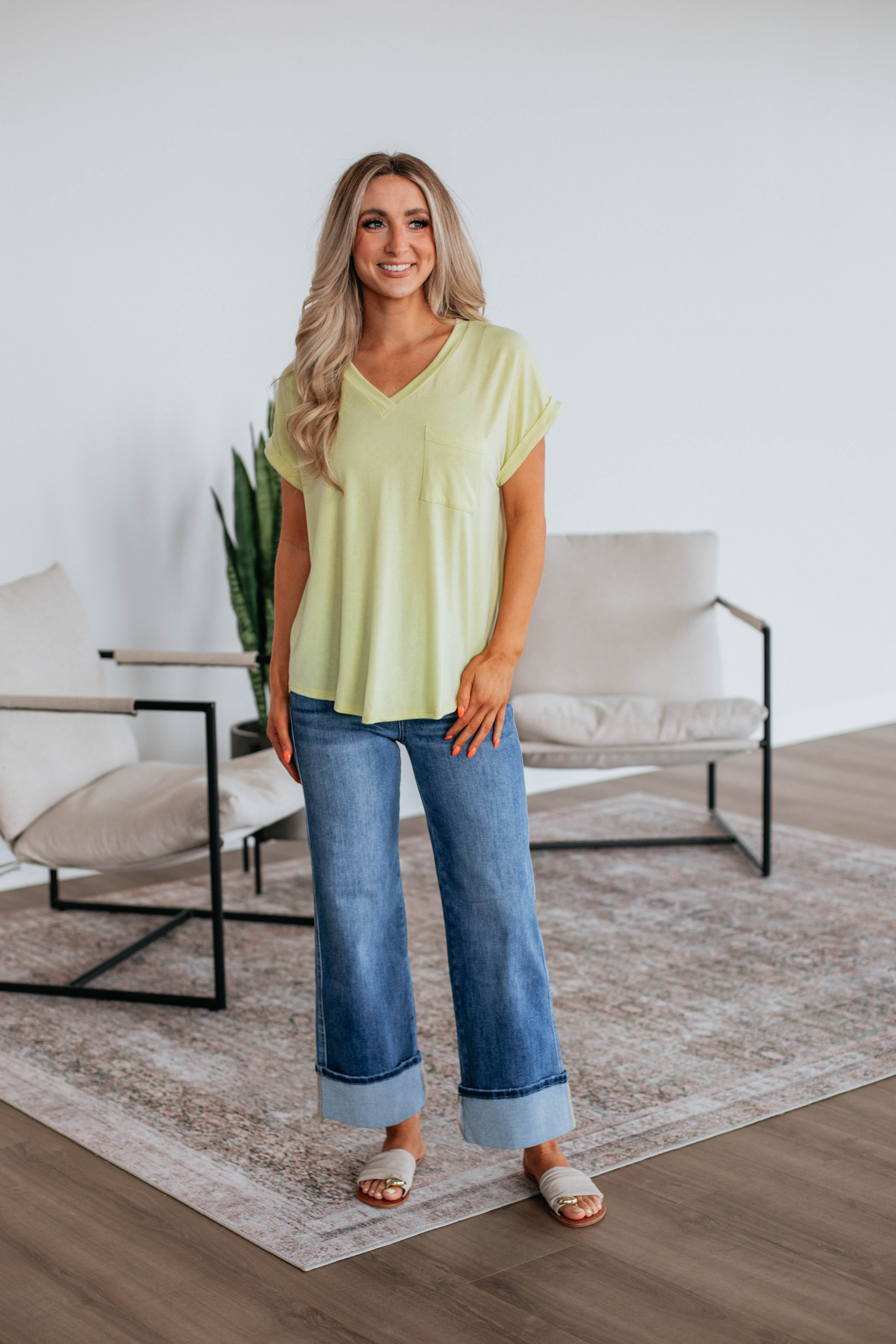 Ardell Basic Tee - Soft Cotton T-Shirt in Limeade Green | Casual Wear & Everyday Outfit for Men & Women