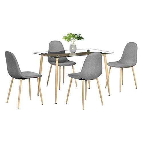 Modern Oval Glass Coffee Table - Tempered Glass Top with Wood Grain Legs for Living Room, Office & Lounge - Stylish End Table for Home Decor