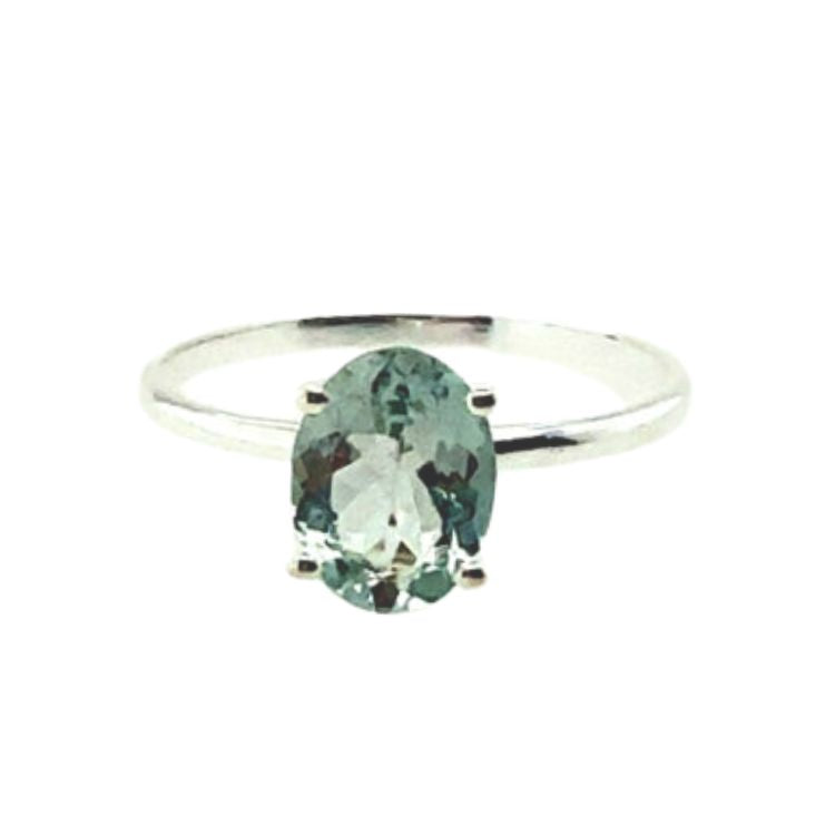Celestial Stardust Aquamarine Ring - Sterling Silver Size 6 - Elegant Birthstone Jewelry for Women, Perfect Gift for Anniversary, Birthday & Special Occasions