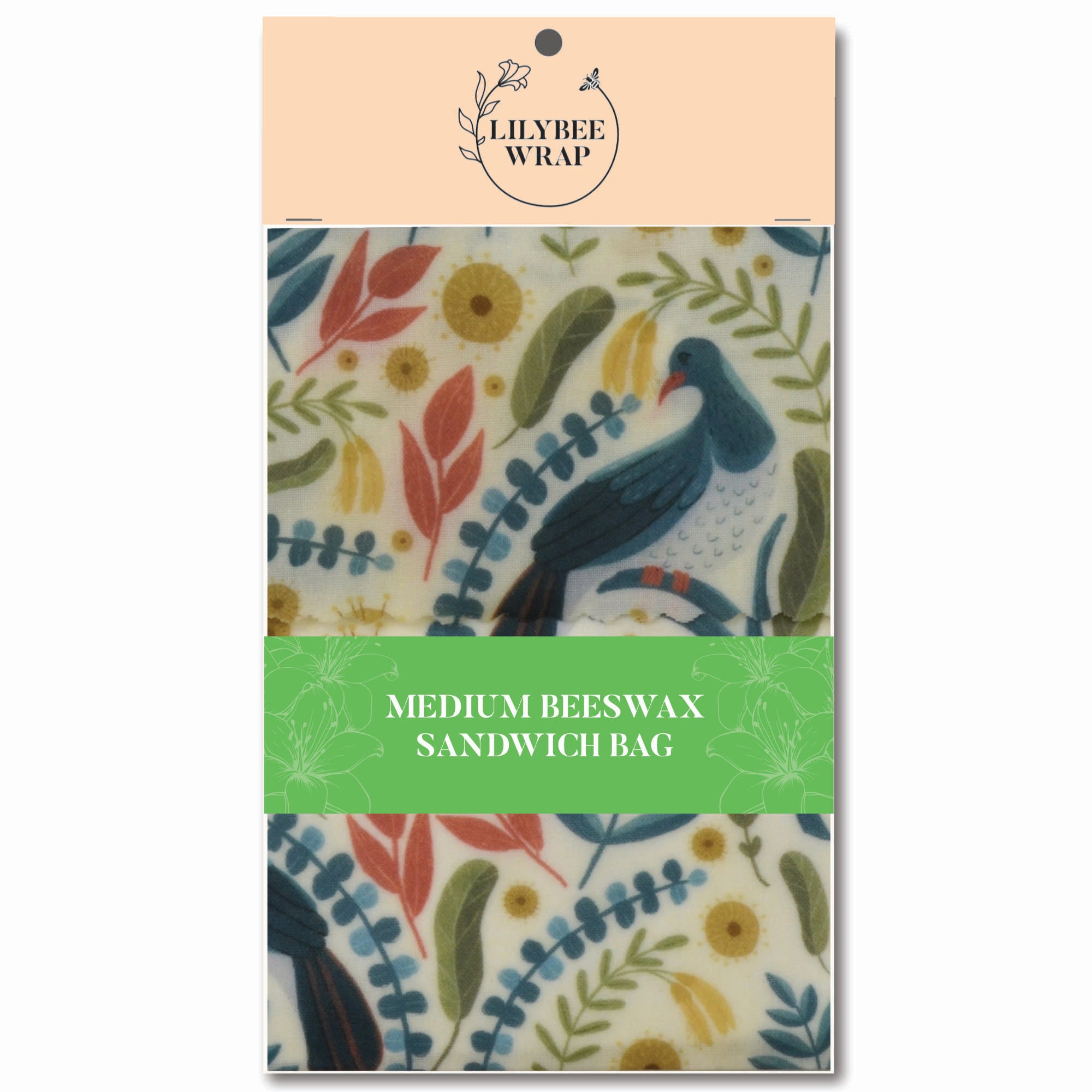 Kereru Medium Sandwich Bags - 50 Pack, BPA Free & Leak Proof Reusable Snack Bags for School, Work, Picnics & Travel - Eco-Friendly Food Storage Solution