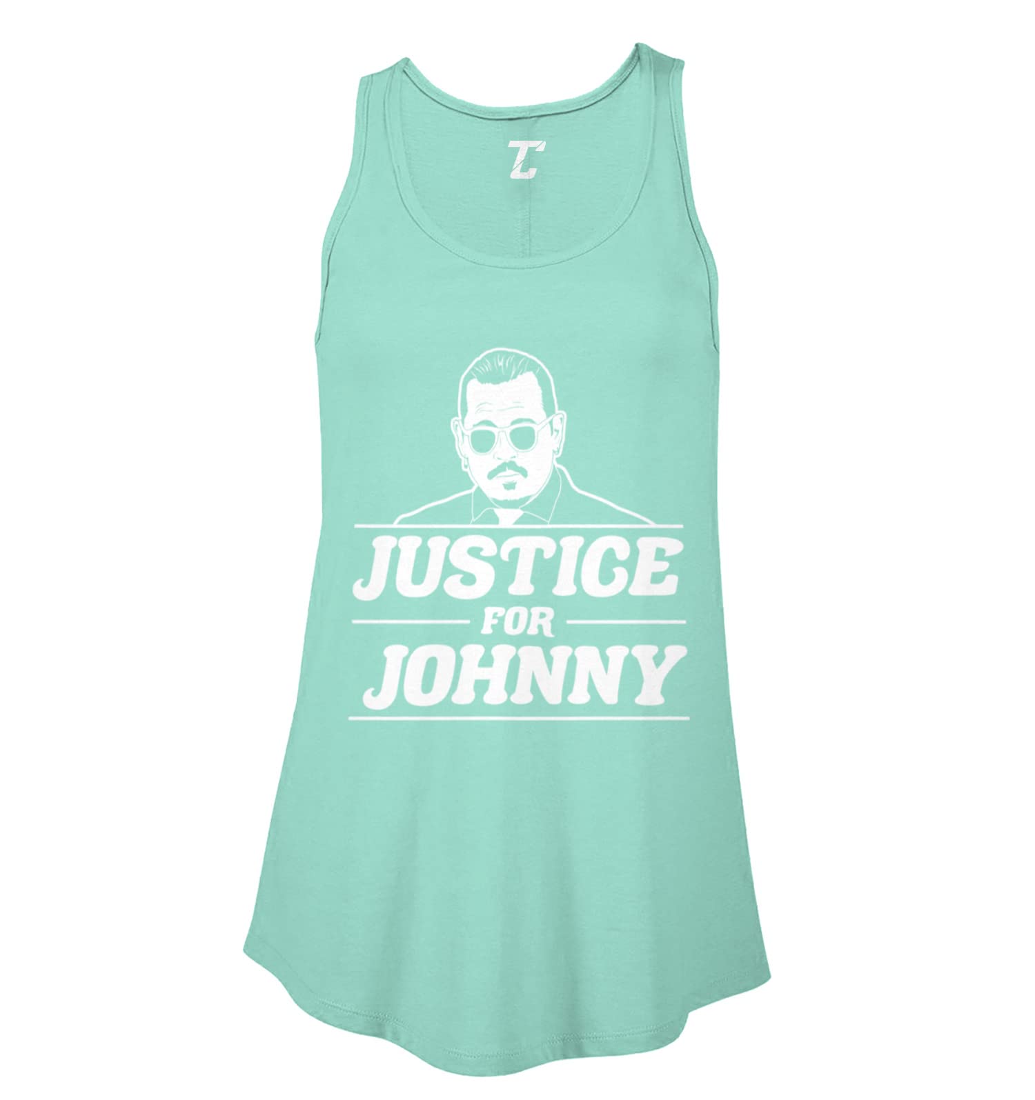 Justice for Johnny Depp Court Case Trial Women's Flowy Tank Top - Soft Vintage Graphic Tee for Casual Wear & Protest Support