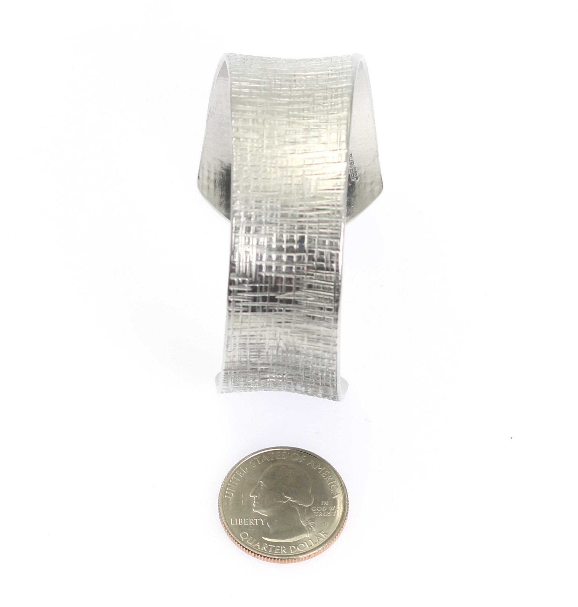Anticlastic Tapered Linen Aluminum Bangle Bracelet for Women - Minimalist Modern Jewelry for Everyday Wear & Special Occasions