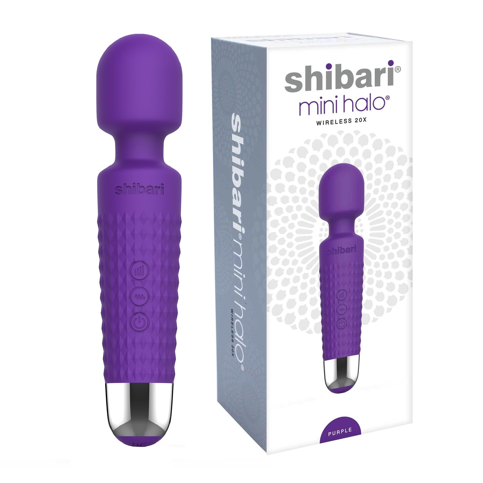 Shibari Mini Halo Vibrator - Powerful Cordless & Waterproof Wand Massager for Women | Ultra Quiet Clitoral Stimulator | Rechargeable Adult Sex Toy | Perfect for Solo Play & Couples Intimacy (Purple)