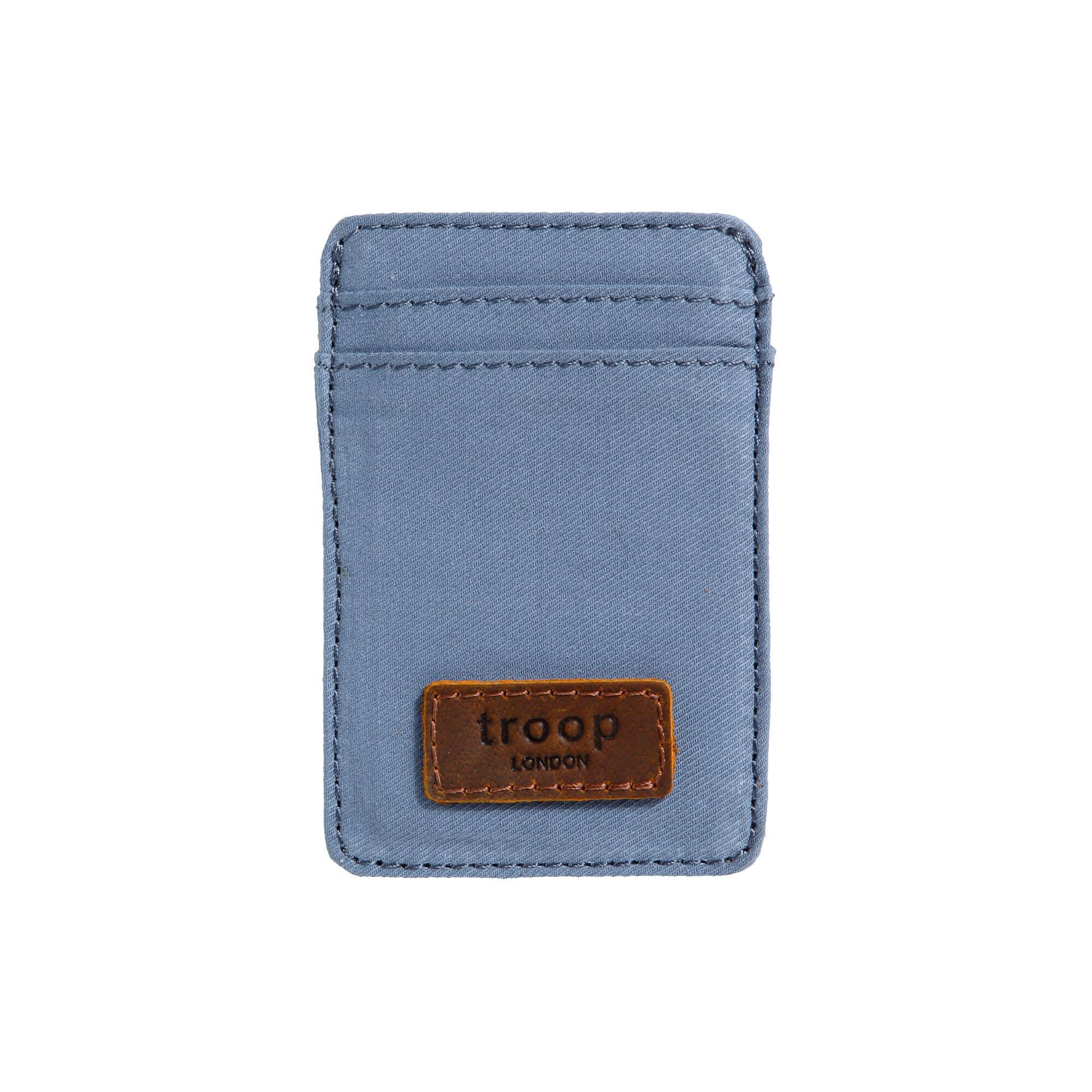 Eco-Friendly Cotton Card Holder for Men & Women - Vertical Design by Troop London - Slim RFID Blocking Wallet for Credit Cards & IDs - Perfect for Travel, Work, and Everyday Use