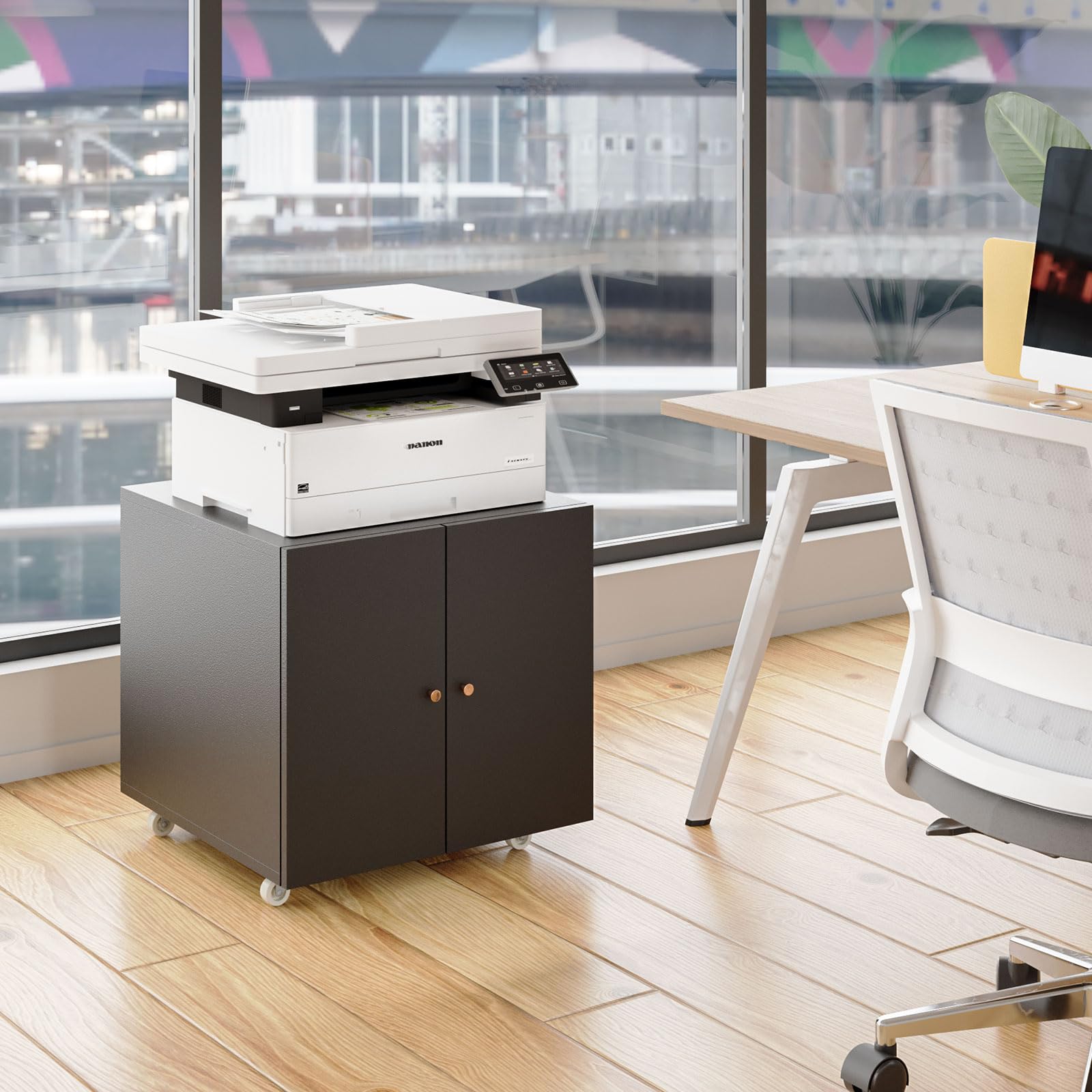 Heavy Duty 3D Printer Stand with Storage Shelves & Wheels - Large Metal Printer Table for Home Office & Workplace - Organize Fax Machine, Printer & Supplies - Perfect for Small Spaces & Workspaces
