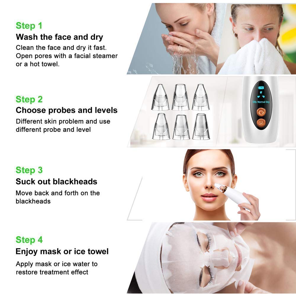 DOZERA Professional Acne Treatment Kit - Blackhead & Pore Vacuum Cleaner, Pimple Extractor Tool for Clear & Smooth Skin | Perfect for Home Facial Care & Daily Skincare Routine