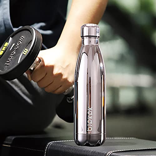BJPKPK 17oz Insulated Stainless Steel Water Bottle - Leak Proof, Double Wall Vacuum Flask for Travel, Gym, Hiking & Outdoor Activities - Keeps Drinks Hot/Cold for 24 Hours - Perfect for Workouts, Camping & Daily Use