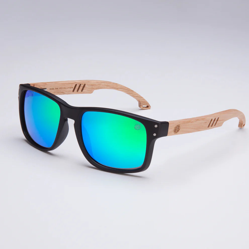 Bells Green Mirror Sunglasses - Polarized UV Protection for Men & Women - Perfect for Driving, Beach, and Outdoor Activities