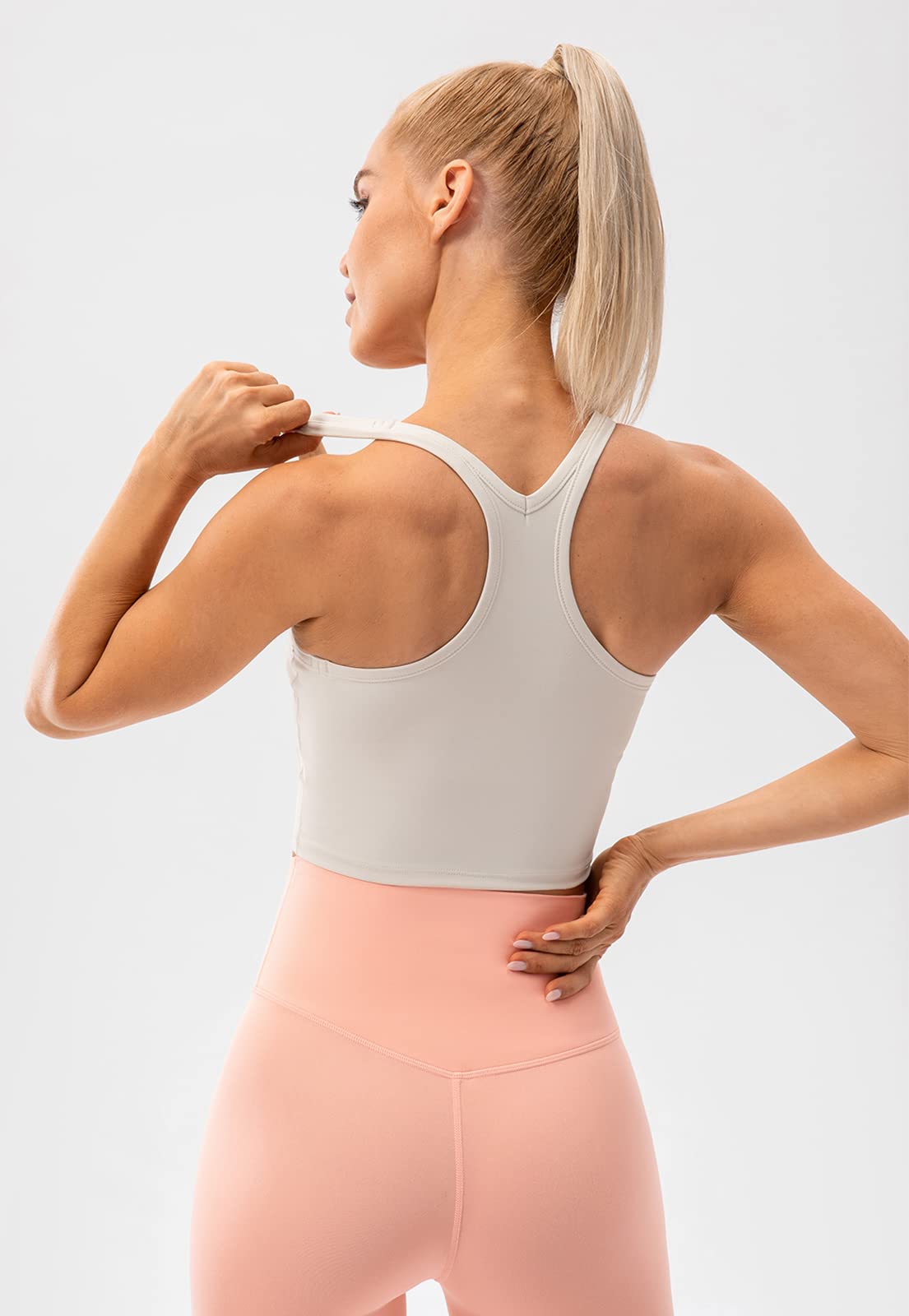 Ukaste Women's Racerback Sports Bras - Longline Padded Yoga Bra Workout Crop Tank Top for Running, Gym & Activewear | High Support Comfortable Athletic Wear