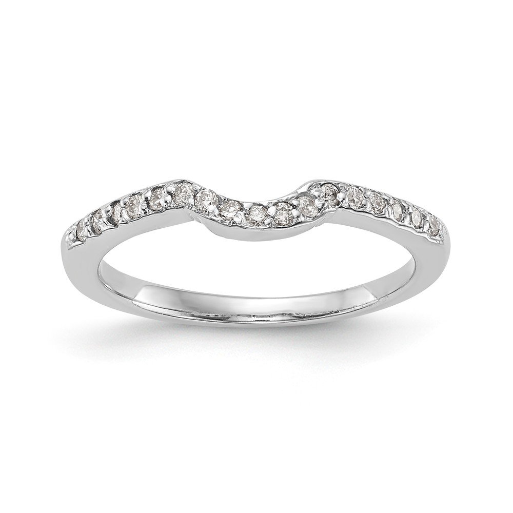 14K White Gold Diamond Wedding Band Ring for Women - 0.124 CTTW, Elegant Bridal Jewelry for Engagement, Anniversary & Special Occasions