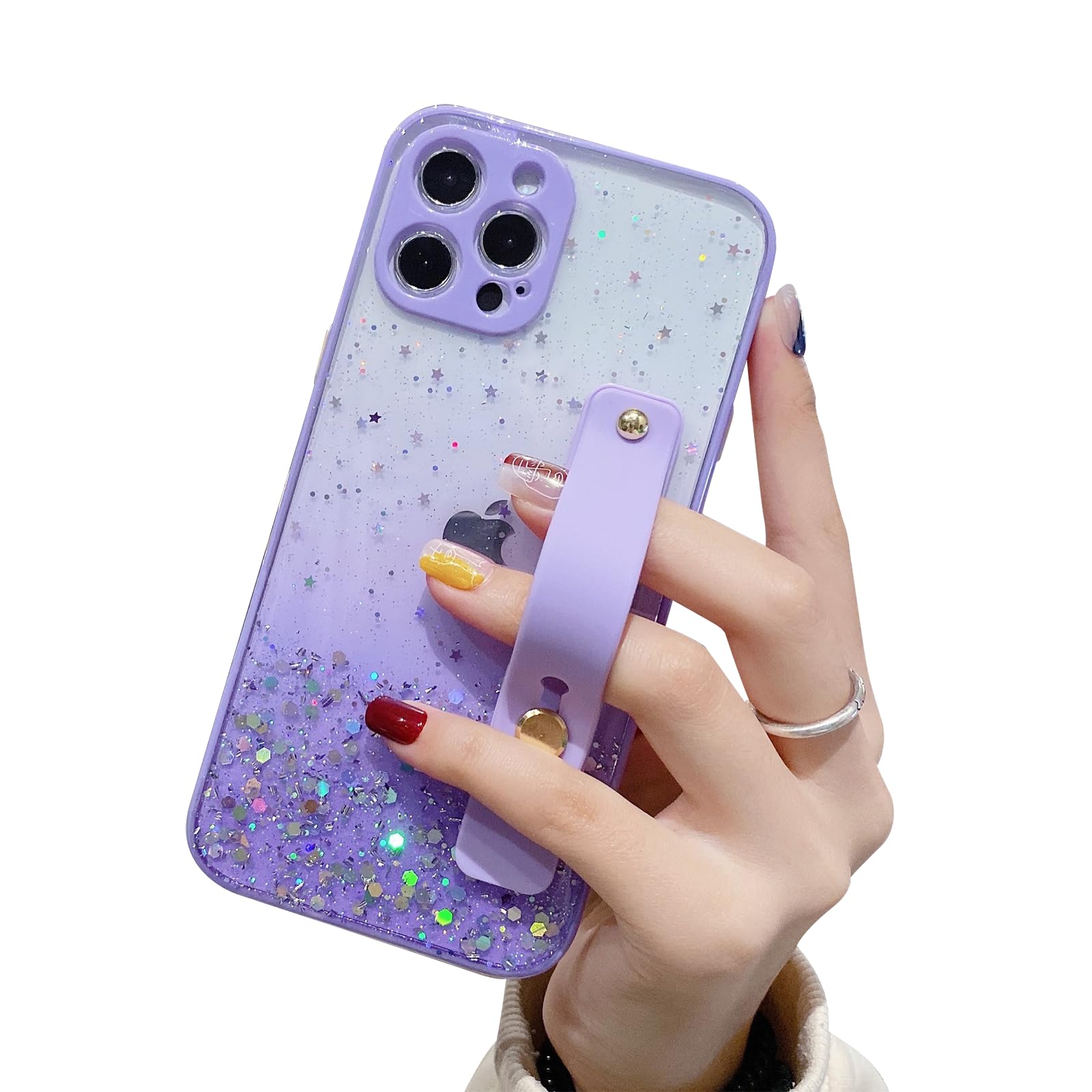Sparkly Lavender Purple Glitter iPhone 11 Pro Max Case with Wrist Strap & Kickstand - 6.5