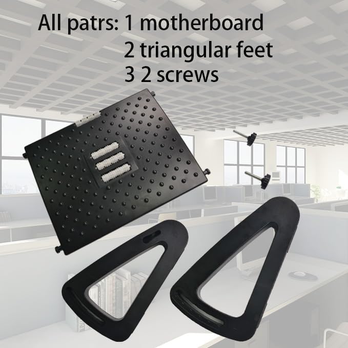 Jakarl Adjustable Ergonomic Foot Rest for Office Desk - Under Desk Foot Stool with Massage Roller, 6 Height Settings - Perfect for Work, Gaming & Home Office Comfort