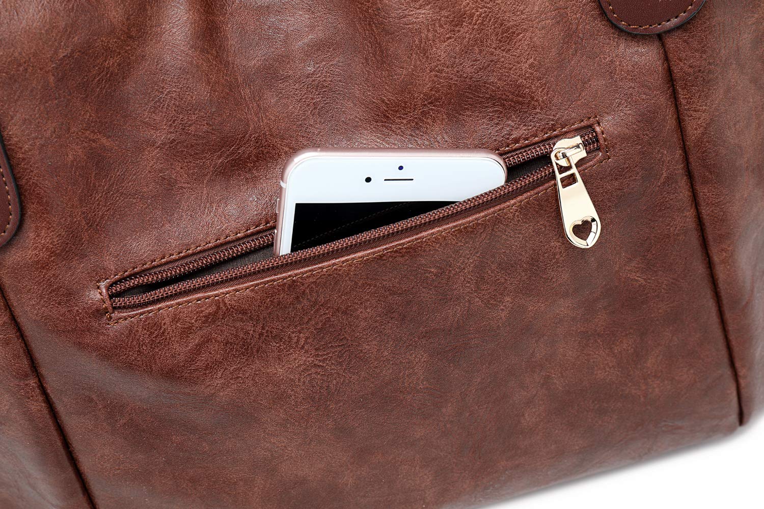 Stylish Women's PU Leather Tote Bag - Adjustable Shoulder Strap Hobo Handbag for Work, Travel & Daily Use