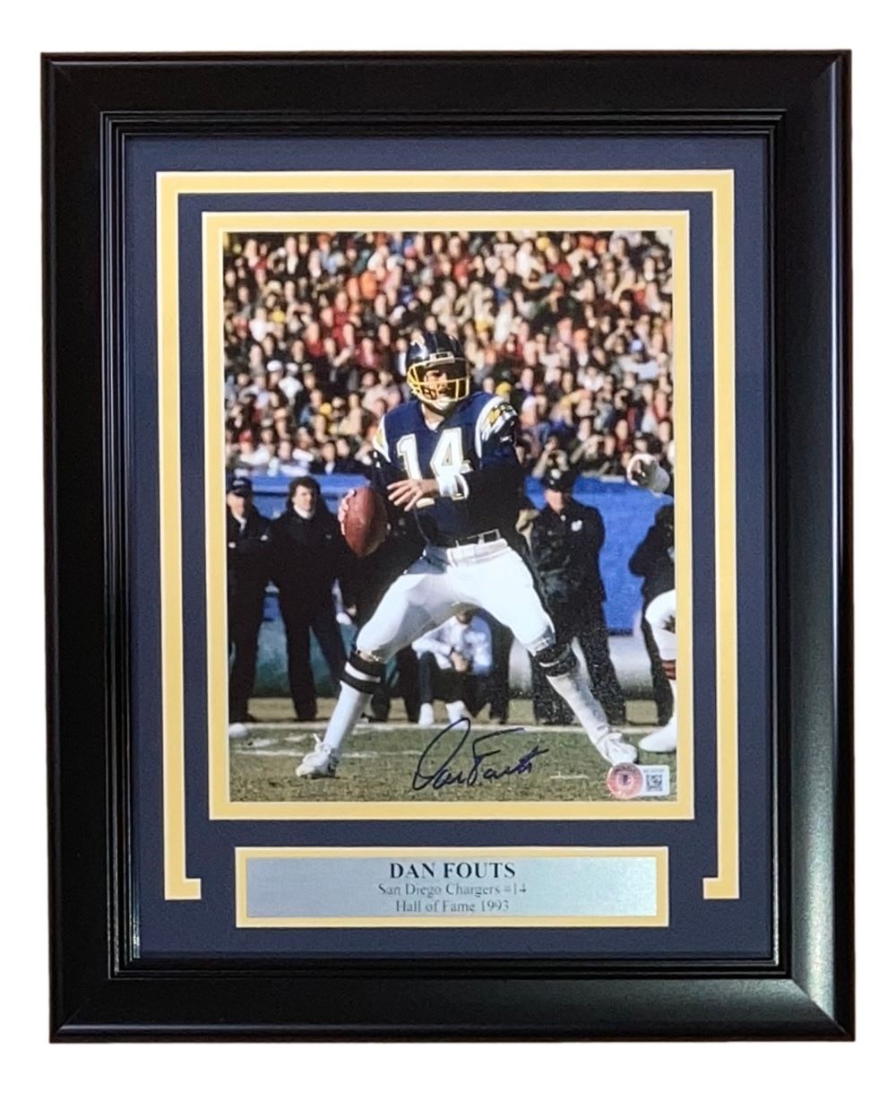 Dan Fouts Autographed Framed 8x10 San Diego Chargers Photo - Certified Memorabilia for NFL Fans, Sports Collectors, and Man Cave Decor