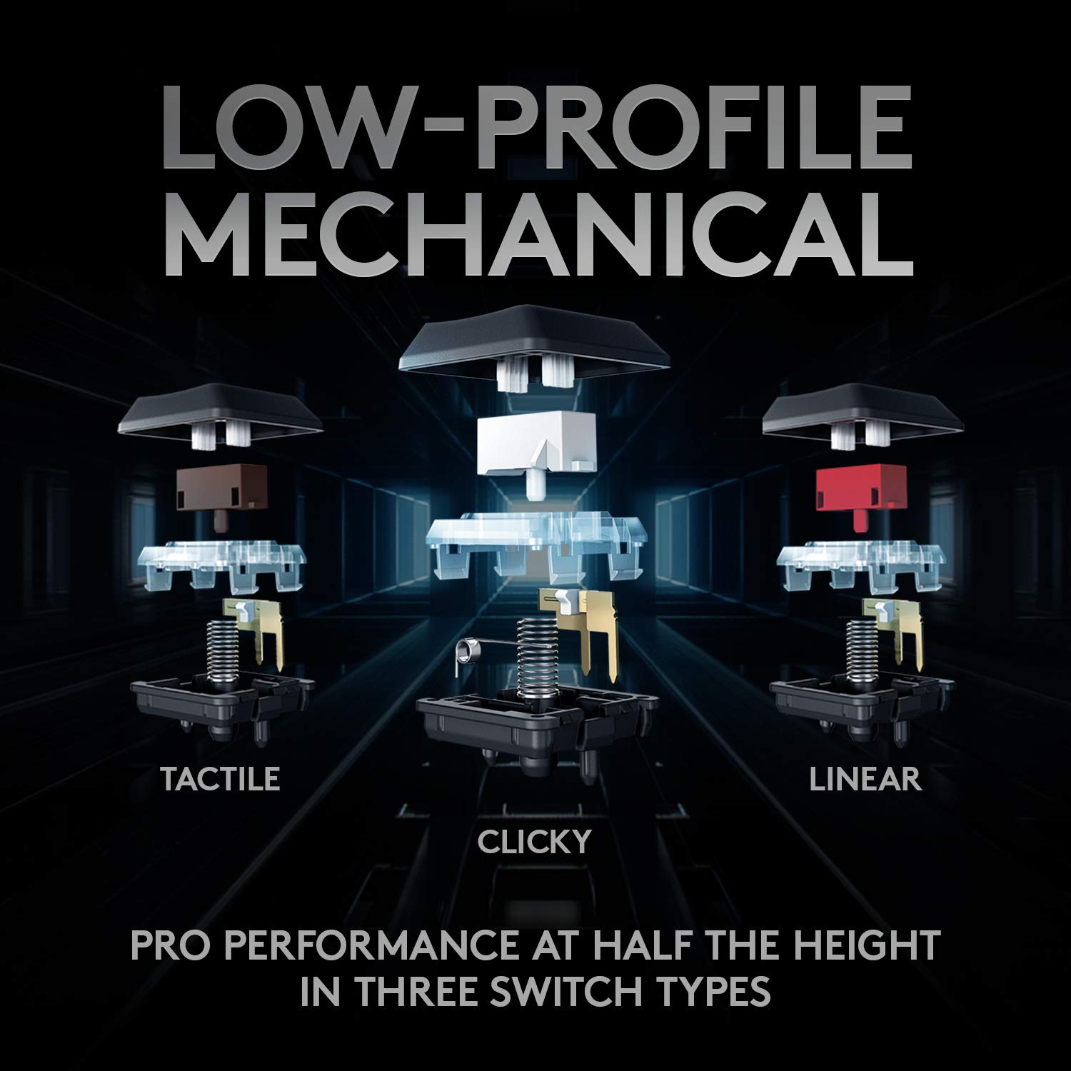 Logitech G915 TKL Wireless Mechanical Gaming Keyboard - Tenkeyless Design, Low Profile Switches, LIGHTSYNC RGB Backlighting, Bluetooth & Lightspeed Wireless - Black (Clicky Switch) | Perfect for PC Gaming, Office Work & Streaming Setups