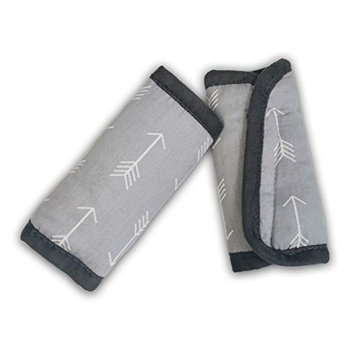 Soft Cotton Car Seat Strap Pads for Baby & Kids - Comfortable Seat Belt Covers with Anti-Slip Design - Arrow Pattern Neck & Shoulder Protection - Fits Strollers, Carriers & Pushchairs - Perfect for Travel, Daily Commutes & Outdoor Adventures