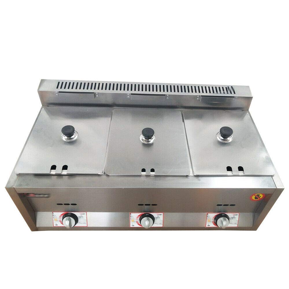 Commercial Food Warmer - 3 Pan Electric Steam Table, Stainless Steel Countertop Bain Marie Buffet Server for Catering, Restaurants & Events | Keep Meals Warm for Buffets, Parties & Food Service
